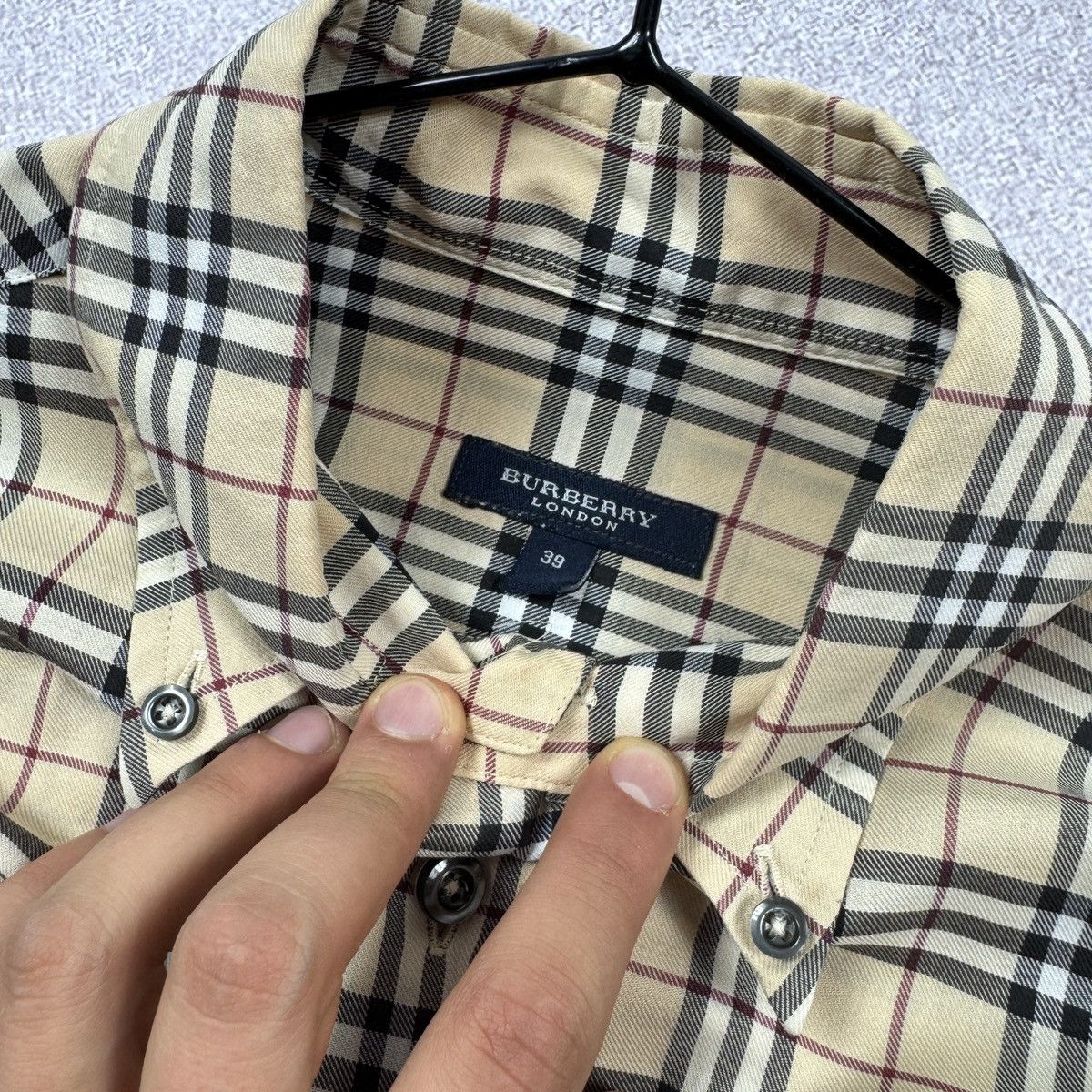 Burberry × Vintage VINTAGE BURBERRY LONDON NOVA CHECK SHIRT SIZE 39 / M Size US M / EU 48-50 / 2 - 8 Thumbnail