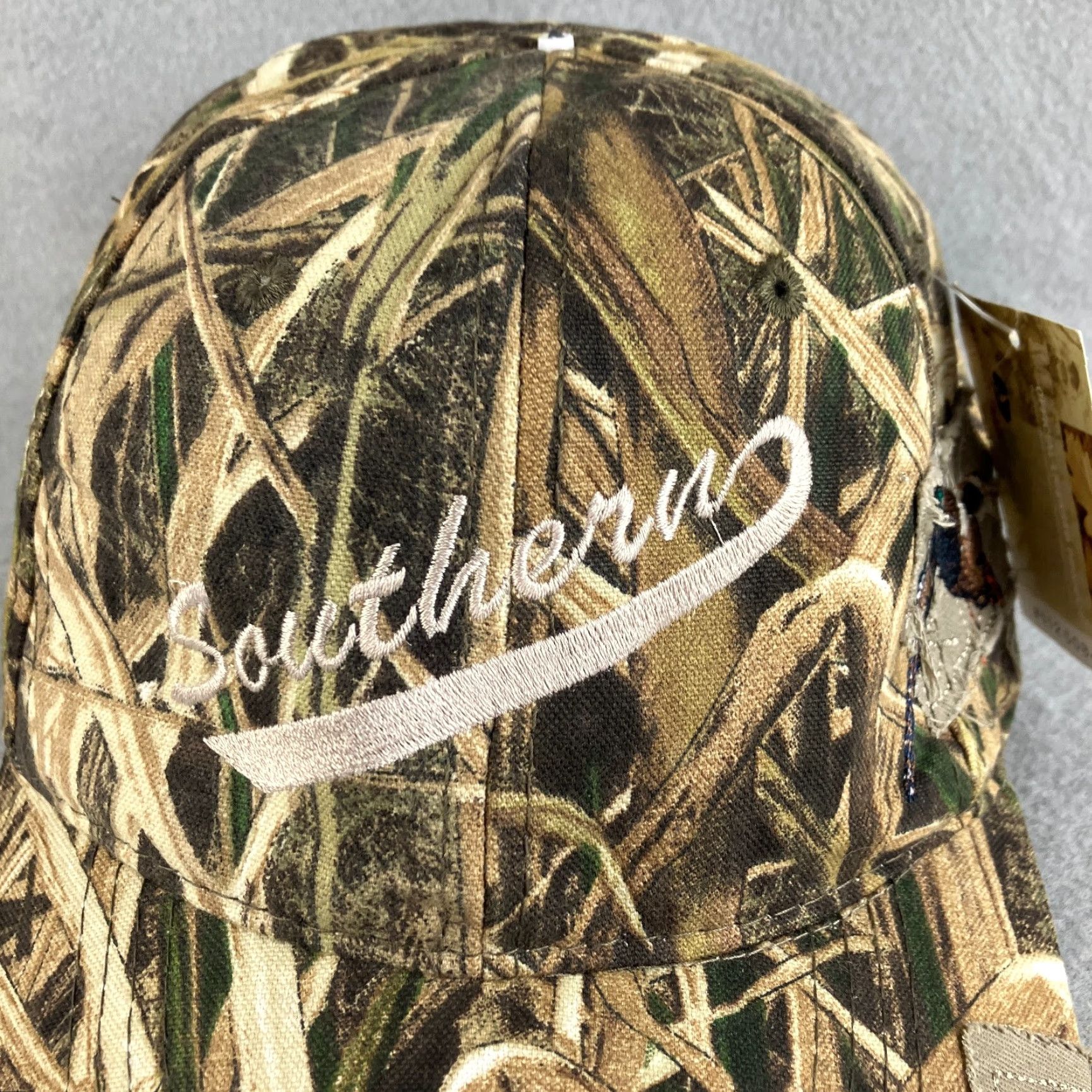 Vintage MOSSY OAK Hat BaseBall Cap Mens One Size Brown Camouflage Adjustable Canvas Cotton Outdoor Hunting Family Camping 90s Theme Size ONE SIZE - 2 Thumbnail