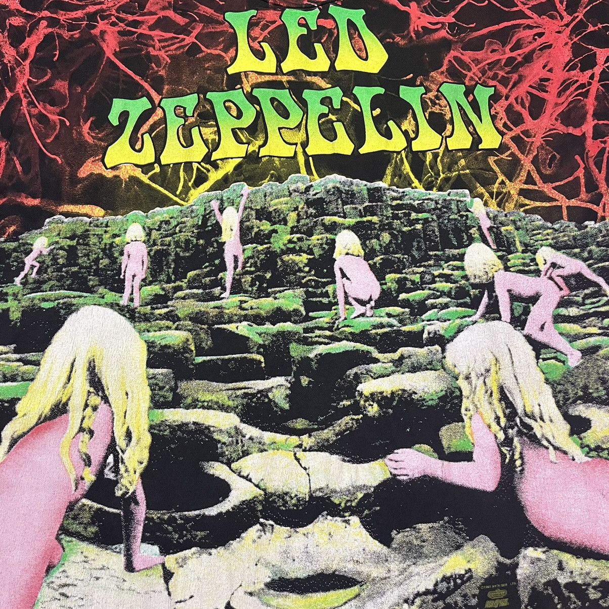 Band Tees × Led Zeppelin × Vintage Vintage 1992 Led Zeppelin Houses of the Holy All Over Print Size US L / EU 52-54 / 3 - 5 Thumbnail