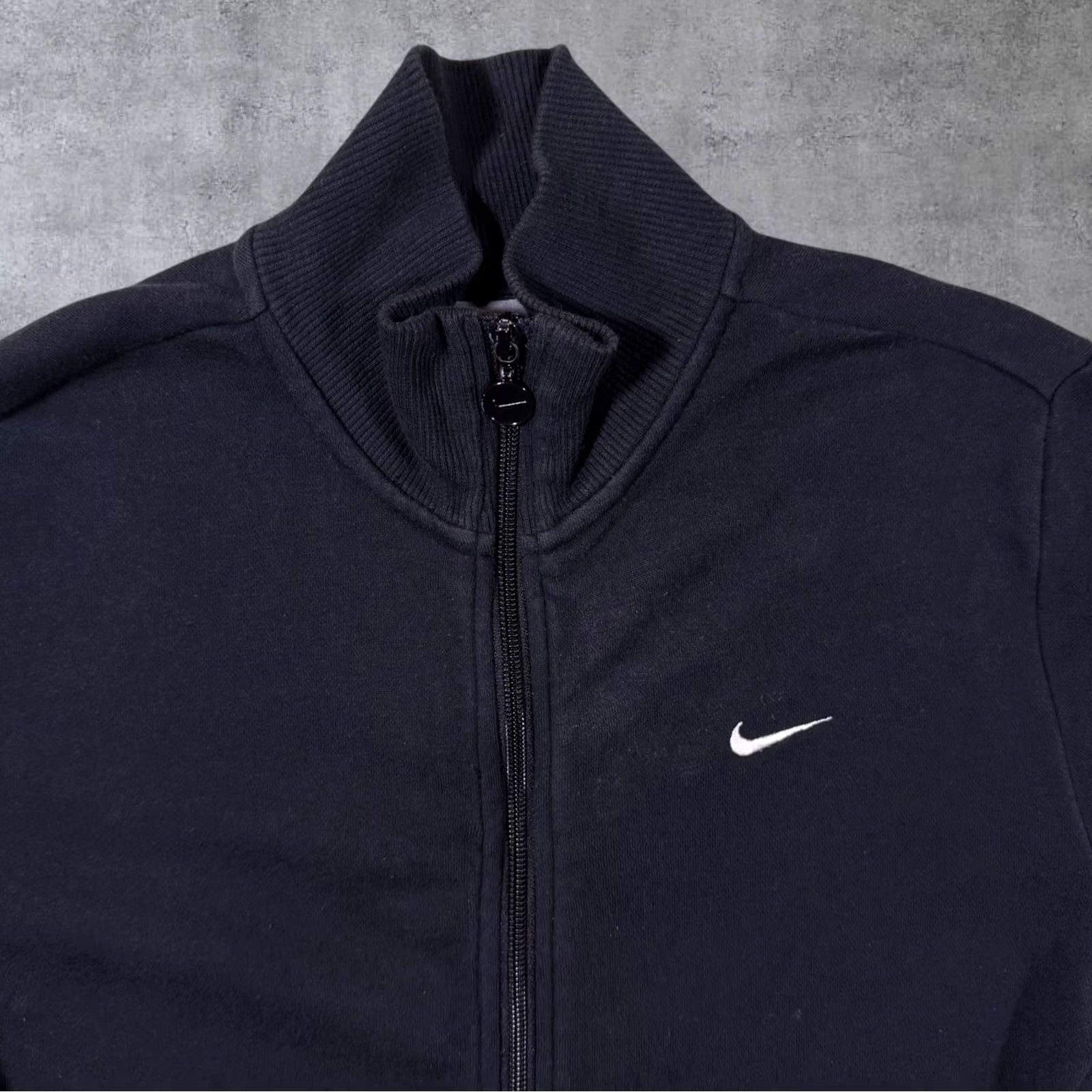 Nike Nike Classic Embroidered Mini Swoosh Logo Black Full Zip Sweatshirt Women's L Size L / US 10 / IT 46 - 3 Thumbnail
