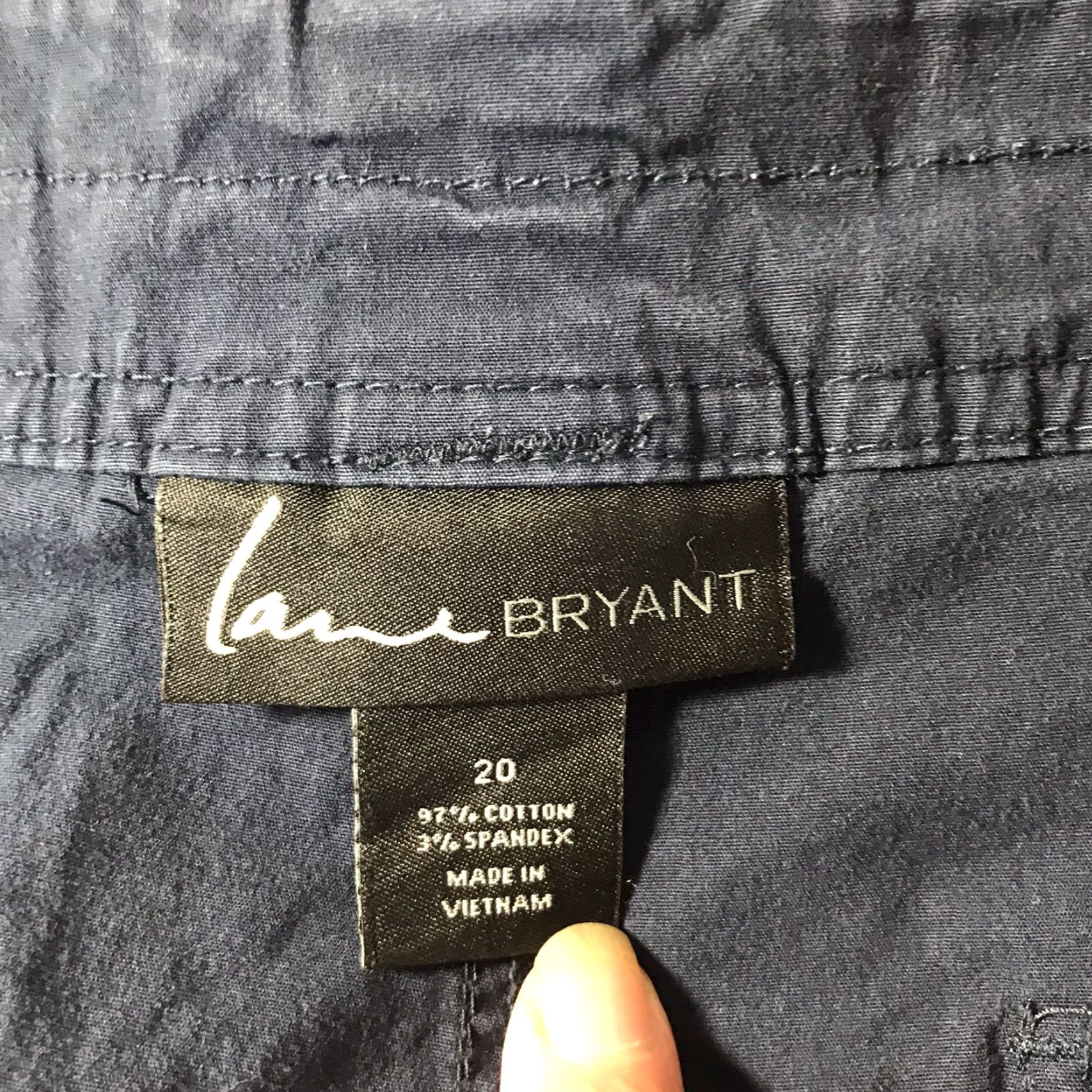 Vintage Lane Bryant Navy Bermuda Shorts Womens Size 20 Casual Travel Workwear Size 42" / US 20 - 3 Thumbnail