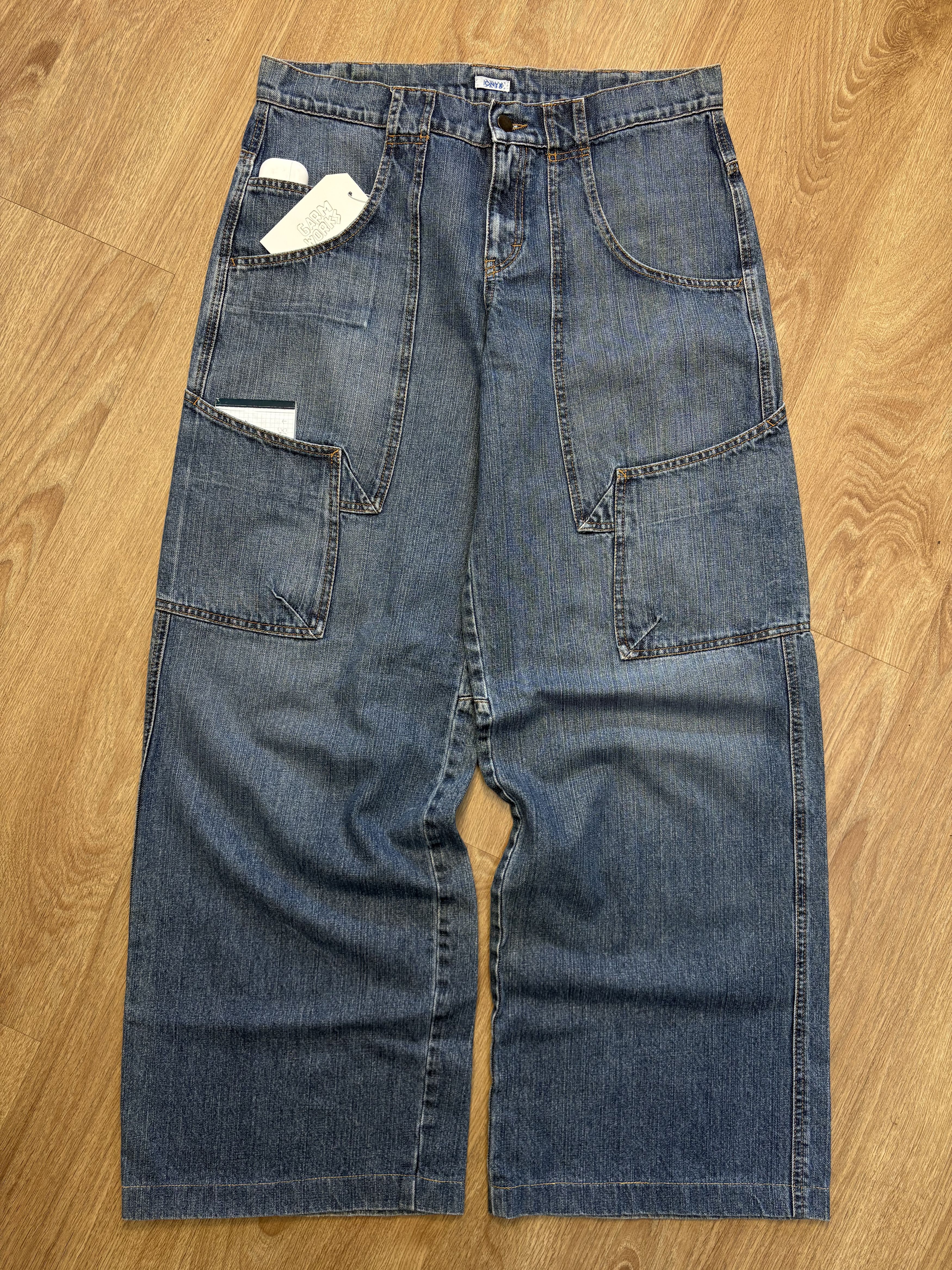 Onyx Denim 90s Super Baggy Carpenter Denim Jeans (32x32)
