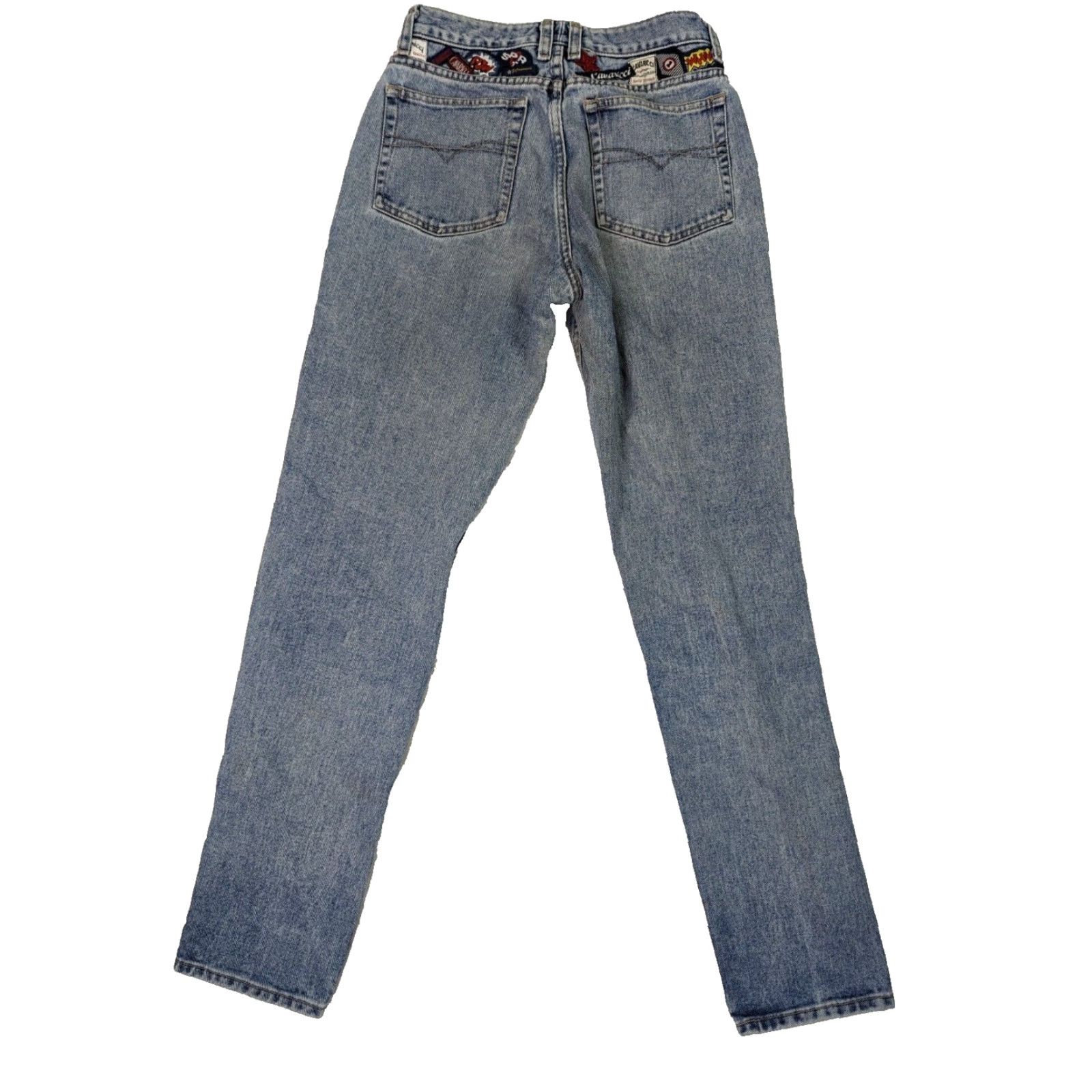 Vintage VINTAGE Action West High Waisted Jeans Womens 29 Inseam 31 Patchwork 80s 90s Mom Tapered Denim Blue Jeans Womens Mens? Size 29" - 2 Thumbnail