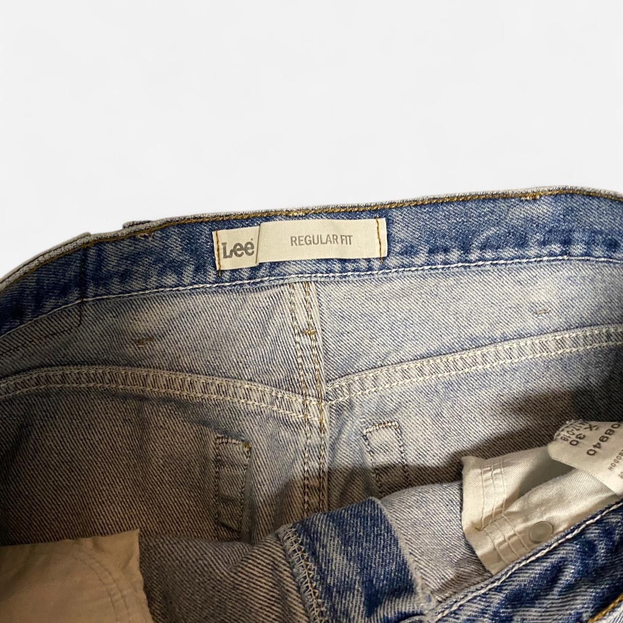 Lee Distressed reworked light blue denim lee jeans Size US 32 / EU 48 - 5 Thumbnail