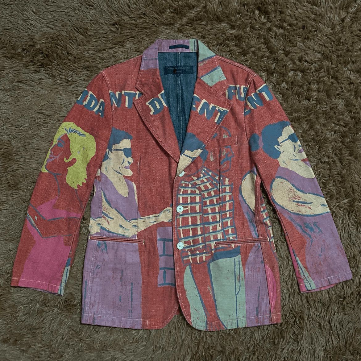 Comme Des Garcons Homme 03ss Cube Archive Denim Blazer-2508