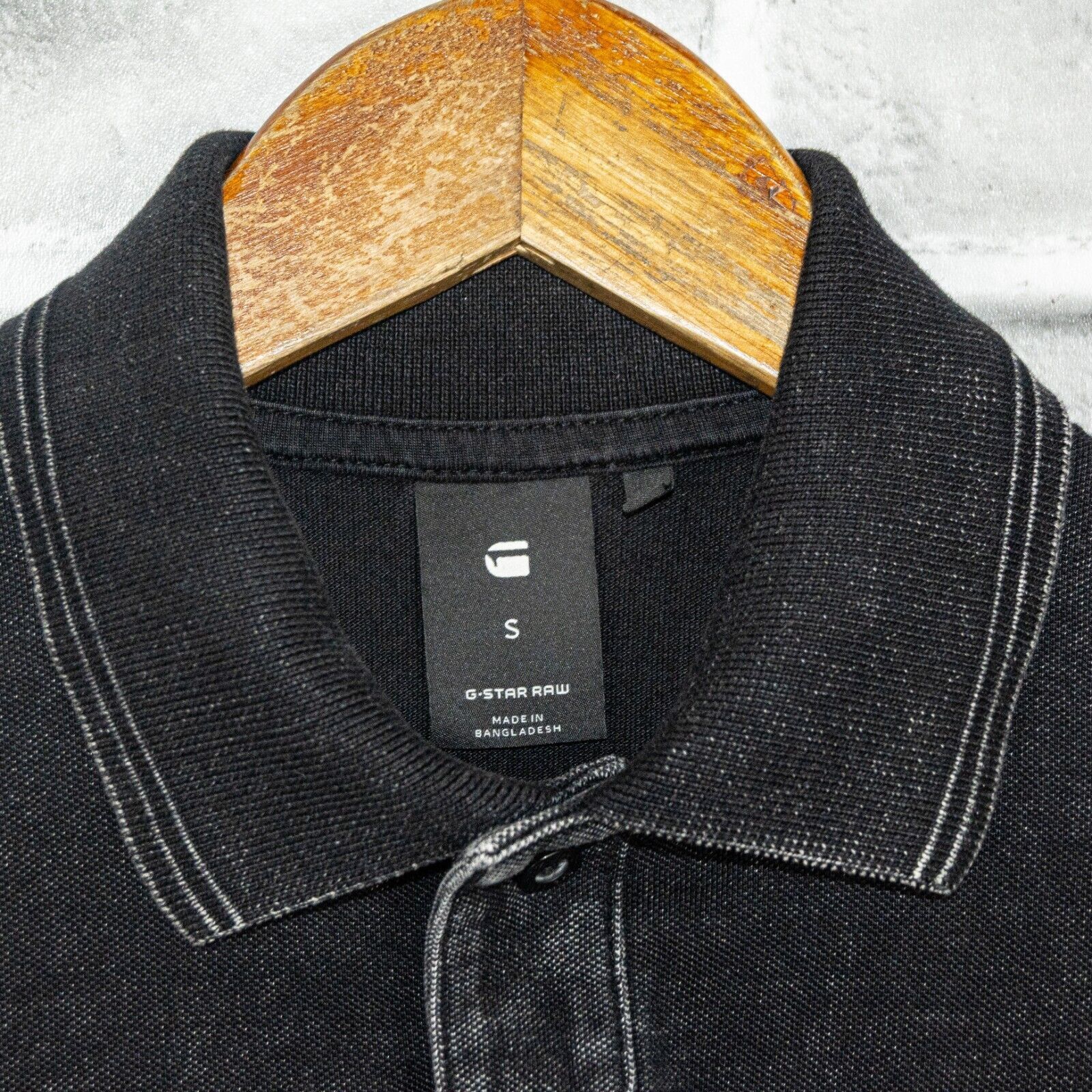 G-Star G Star Raw Long Sleeve Polo Shirt in Black Cotton Small Size US S / EU 44-46 / 1 - 2 Thumbnail