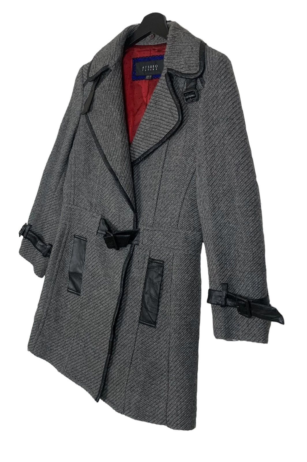 ATSURO TAYAMA Atsuko Tayama Designer Luxury Japanese Brand Overcoat Jacket Size XS / US 0-2 / IT 36-38 - 6 Thumbnail
