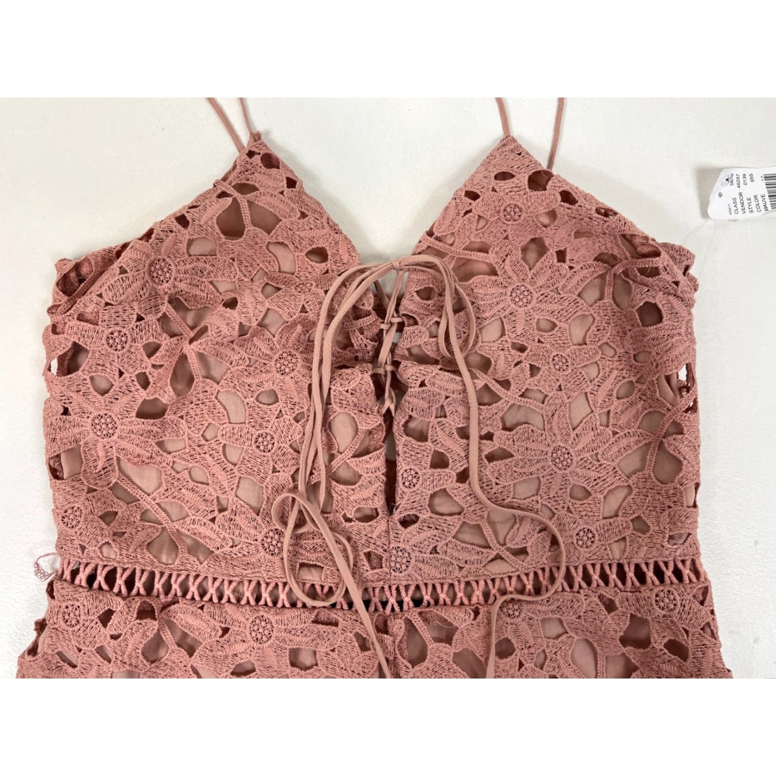 Vintage NWT Kendall & Kylie Romper Lace Floral Mauve M Womens Dress Romper Short Sleeveless Adult Medium NWT Mauve Lace Floral Size 32" / US 10 / IT 46 - 3 Thumbnail