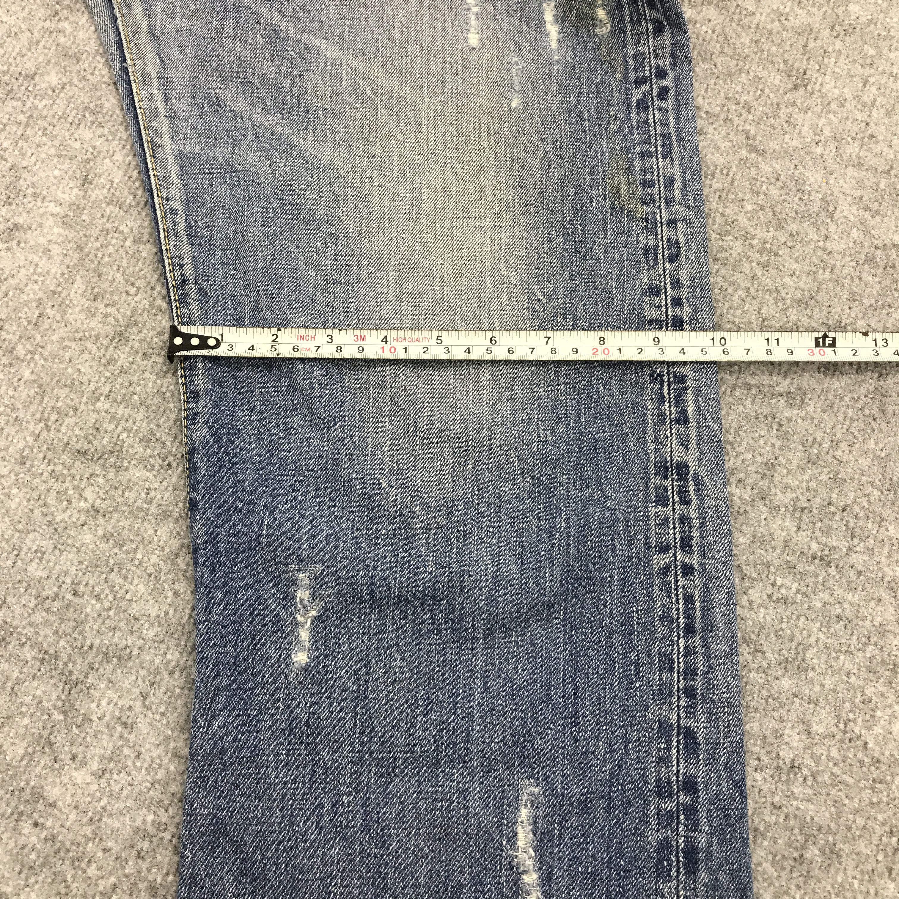 Edwin × Japanese Brand BAGGY STYLE EDWIN JAPAN DISTRESSED DENIM PANTS Size US 32 / EU 48 - 10 Thumbnail