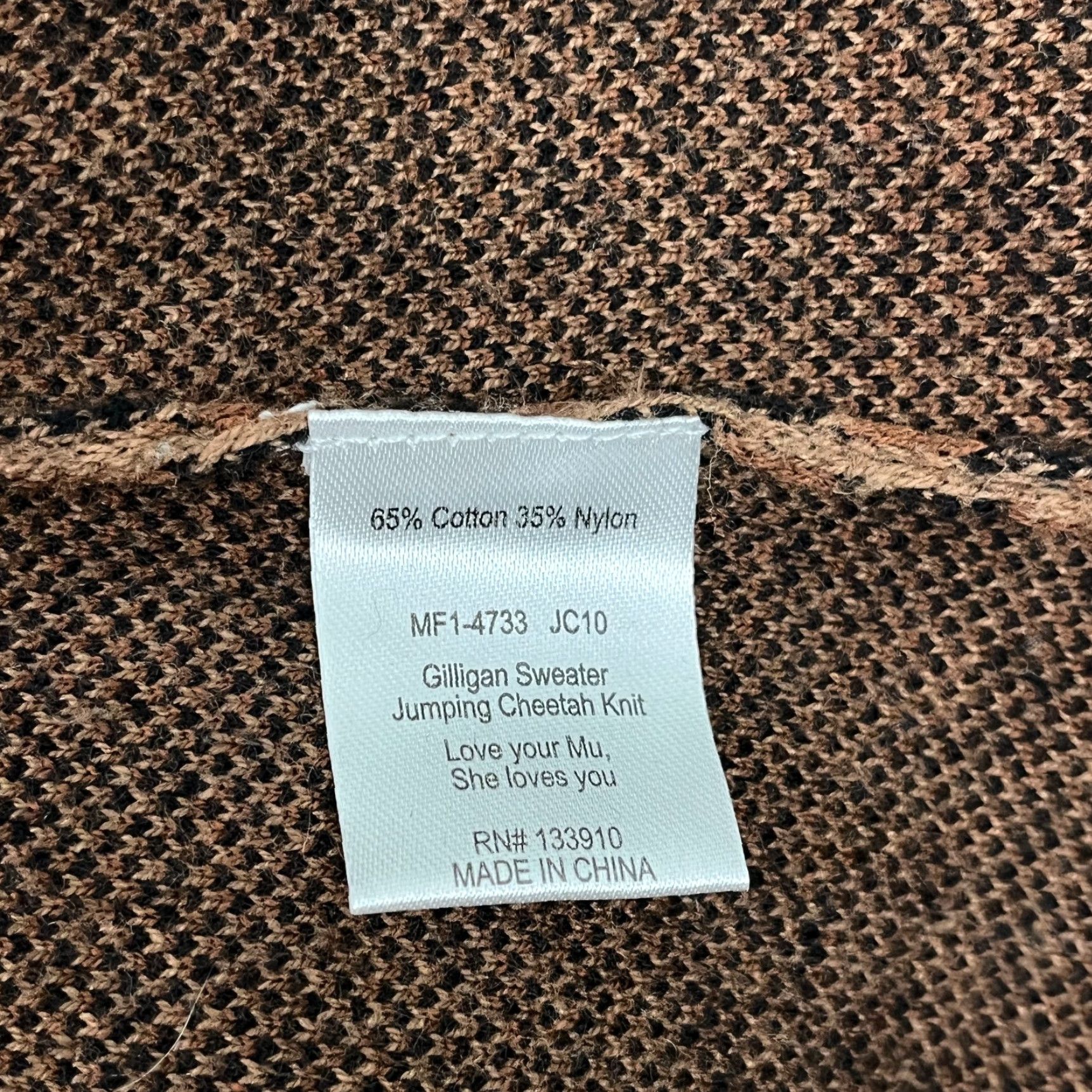Vintage Mumu Gilligan Sweater Womens S Brown Jumping Cheetah Knit Jumper Size S / US 4 / IT 40 - 7 Thumbnail