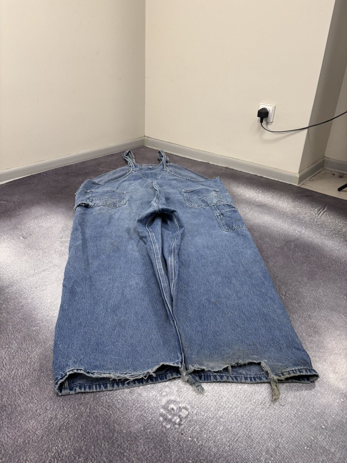 Carhartt Vintage Carhartt Bib Overalls USA Workwear Light Blue Denim Size US 44 / EU 60 - 14 Thumbnail