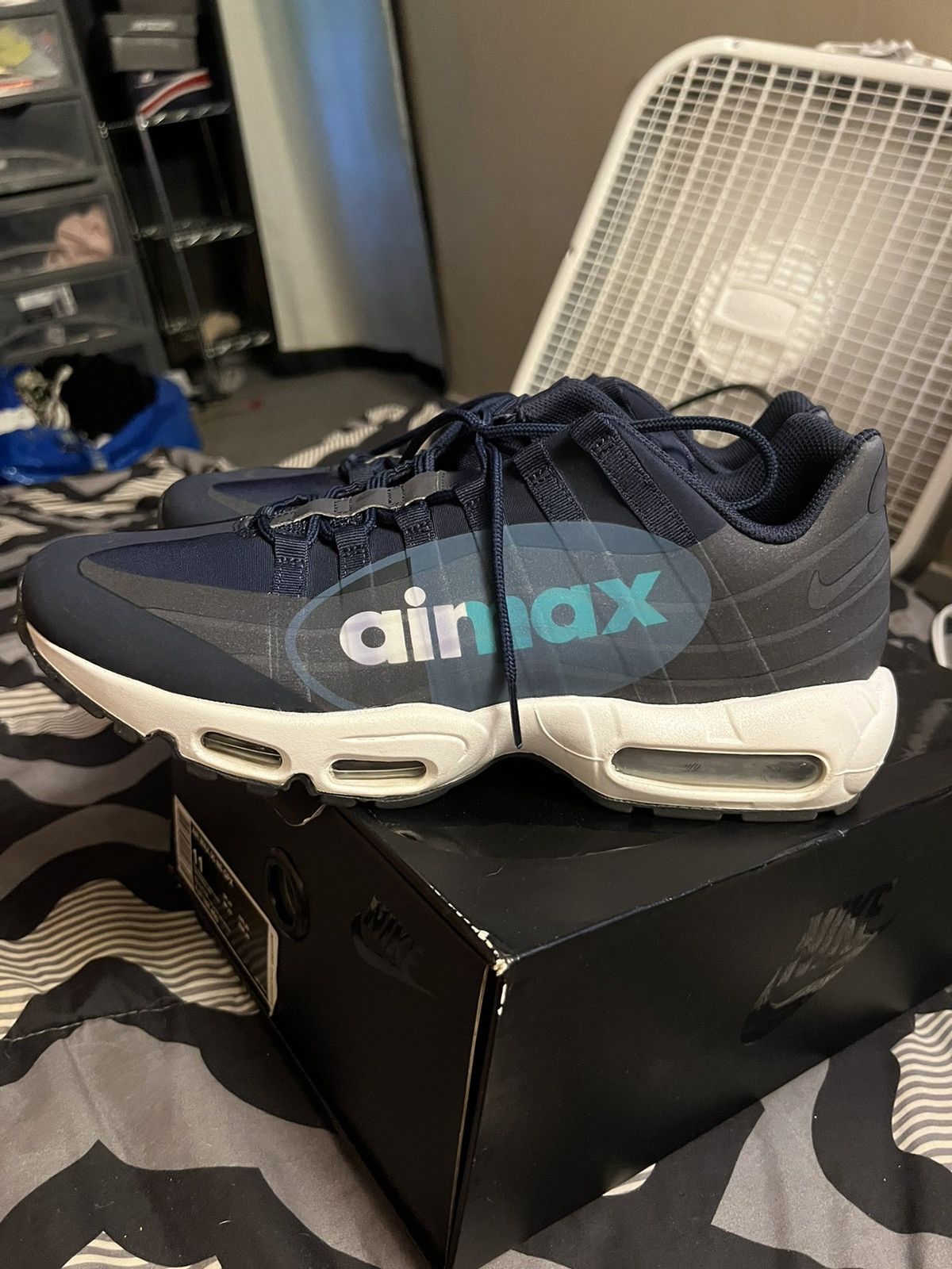 Nike Nike Air Max 95 NS GPX Big Logo Obsidian Blue Size 11 Size US 11 / EU 44 - 3 Thumbnail