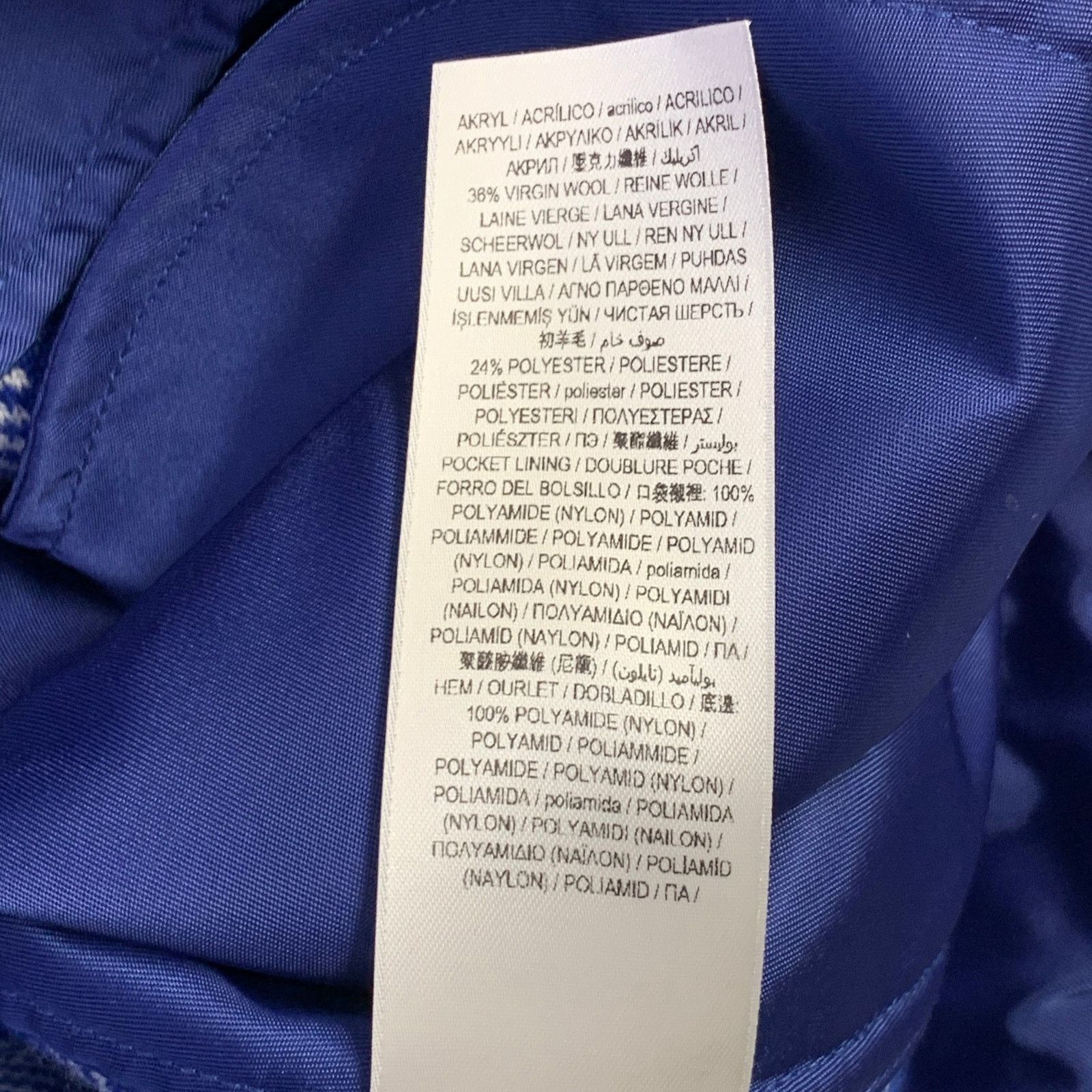 Burberry XS Blue White Plaid Acrylic Blend Fleece Hoodie Pullover Size US XS / EU 42 / 0 - 8 Thumbnail