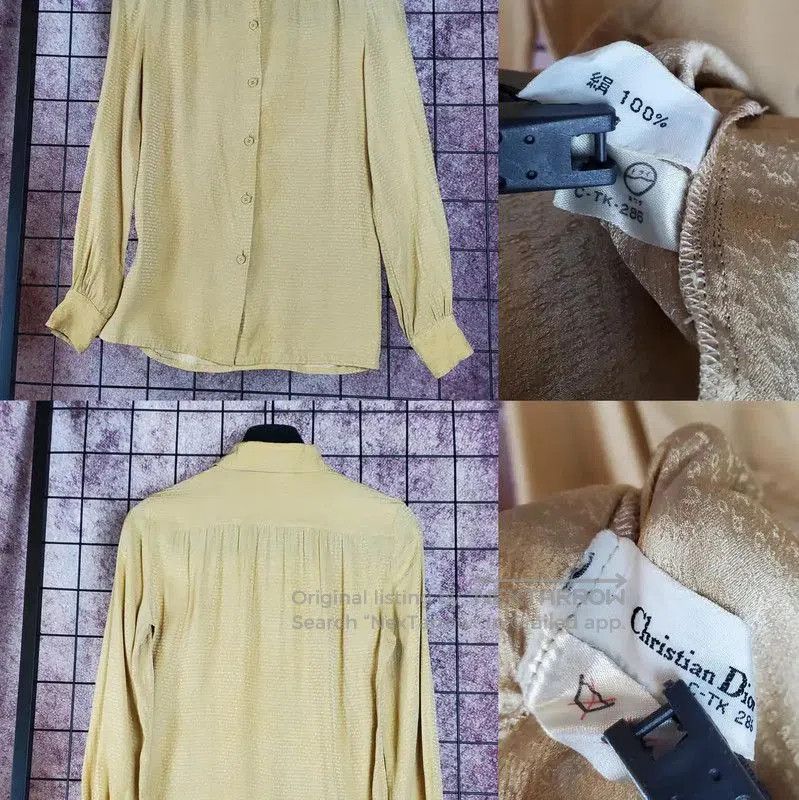 Dior Dior Silk Long Sleeve Blouse with Tie . Size S / US 4 / IT 40 - 3 Thumbnail