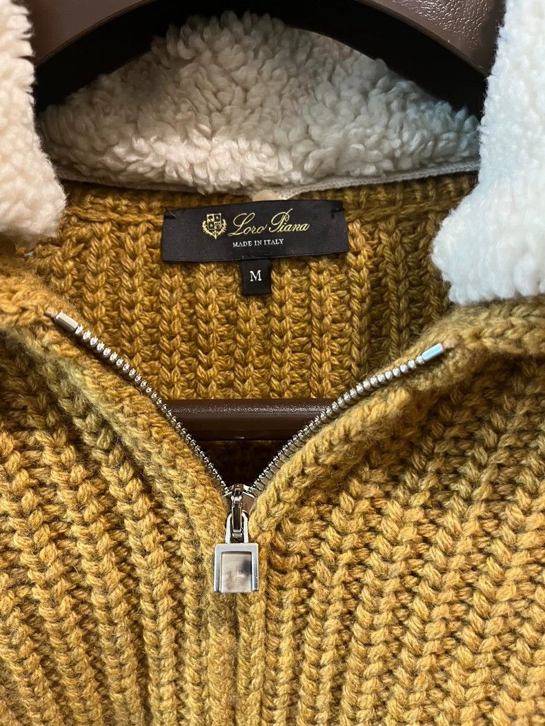 Loro Piana LORO PIANA Sheep's woolen collar cashmere cardigan coat Size M / US 6-8 / IT 42-44 - 4 Thumbnail