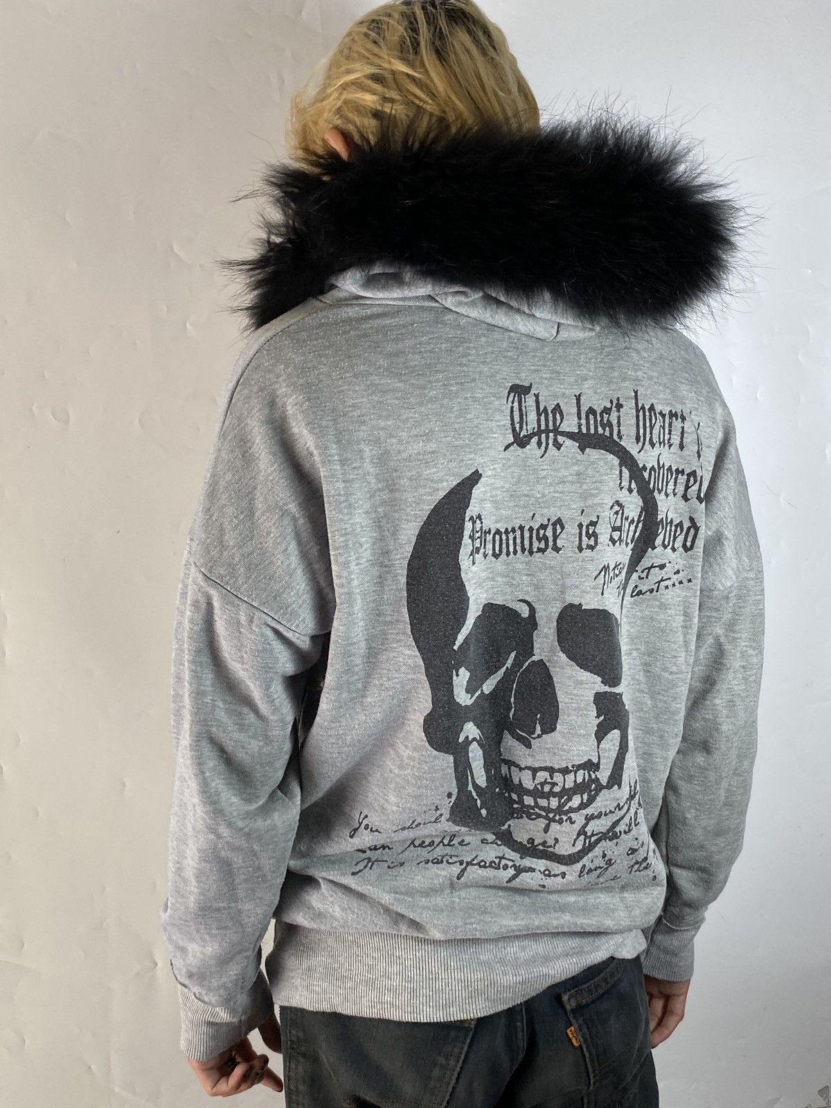 14th Addiction × If Six Was Nine × Le Grande Bleu (L.G.B.) Fur hoodie japanese brand poem skull male Size US L / EU 52-54 / 3 - 4 Thumbnail