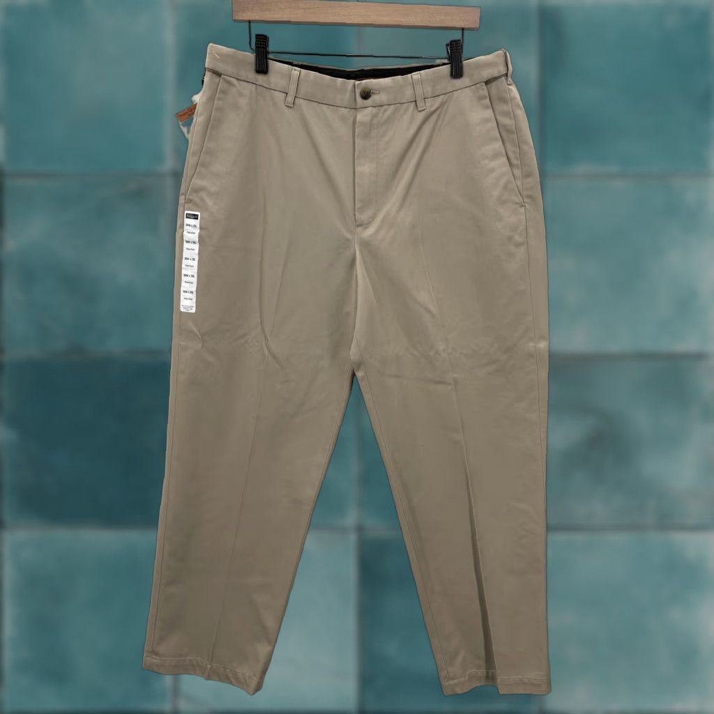 Haggar Haggar Work To Weekend Khaki Pants Mens 36x29 Tan No Iron Cotton Chinos Casual Size US 36 / EU 52 - 1 Thumbnail