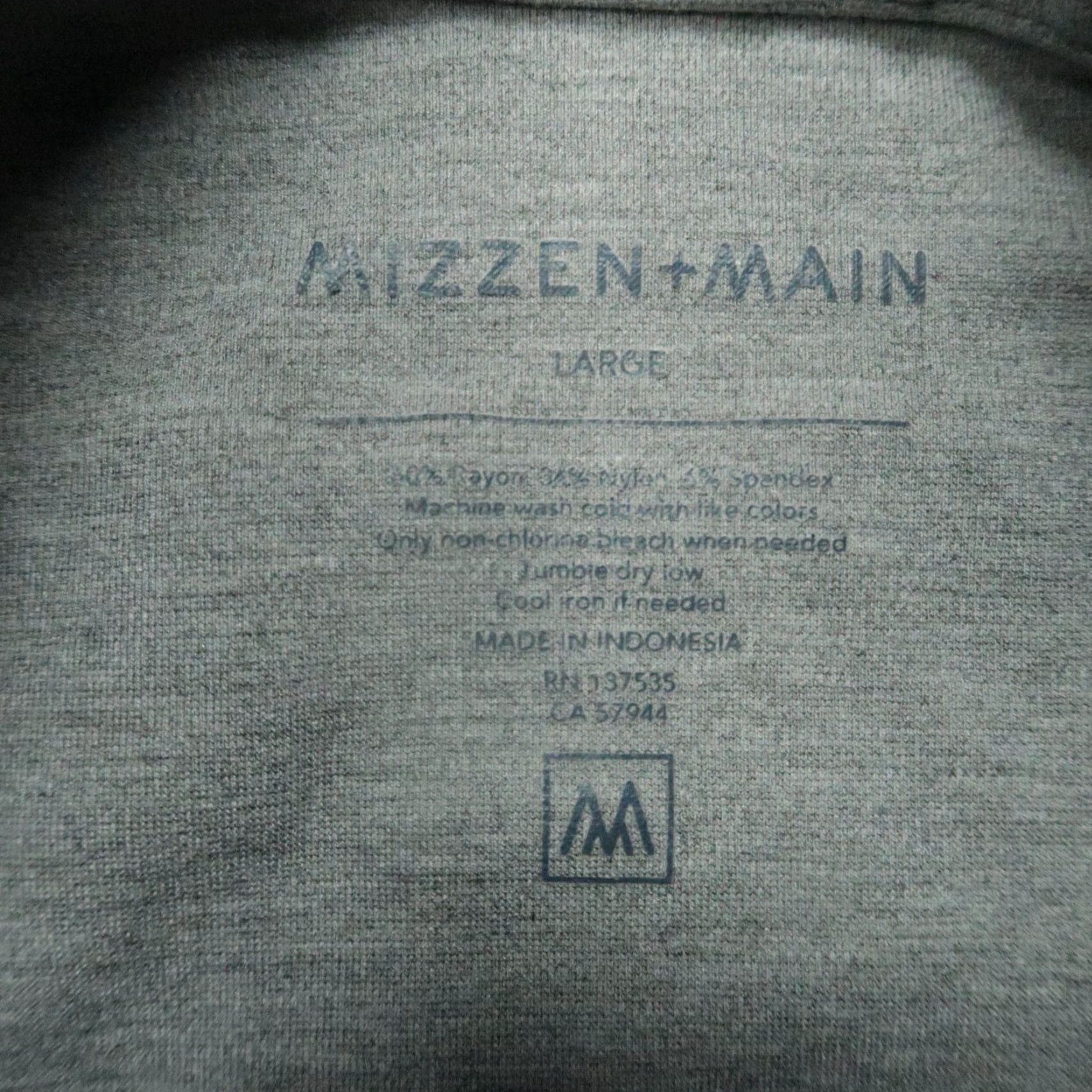 Mizzen+Main VINTAGE Mizzen Main Bomber Jacket Men Large Gray Full Zip Pockets Casual Office Travel Size US L / EU 52-54 / 3 - 3 Thumbnail