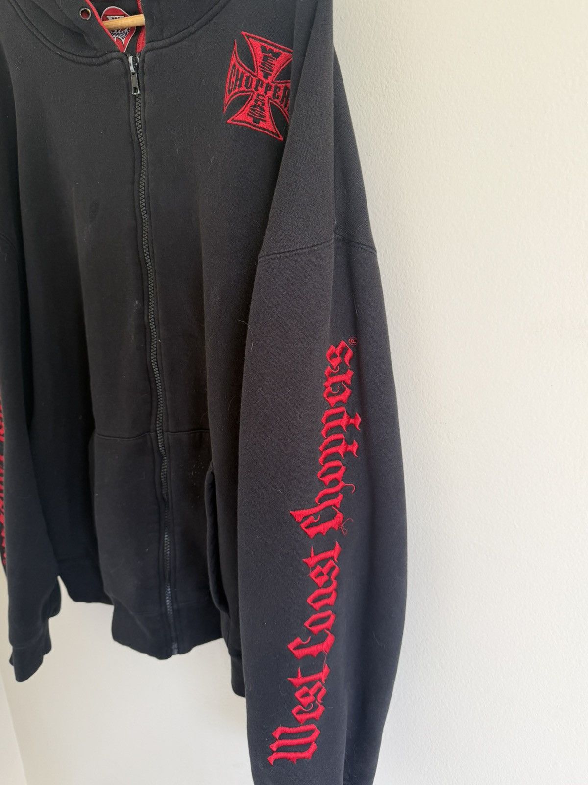 West Coast Choppers West Coast Choppers Vintage Black Red Zip Up Hoodie Size XXL Size US L / EU 52-54 / 3 - 4 Thumbnail