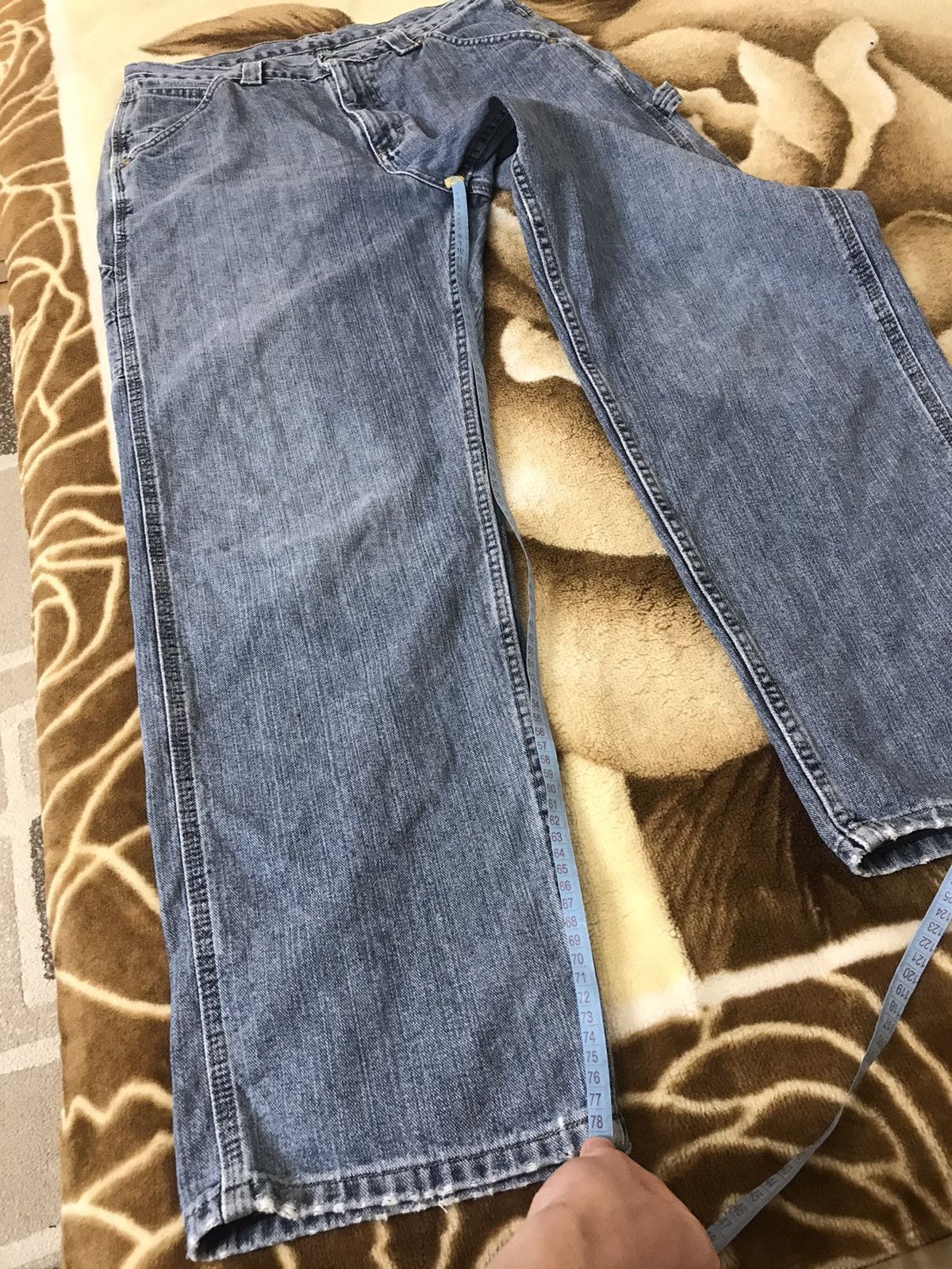 Japanese Brand × Vintage 🔥 VINTAGE DENIM CARPENTER DETROIT CHORE JEANS LEE DUNGAREES Size US 32 / EU 48 - 15 Thumbnail
