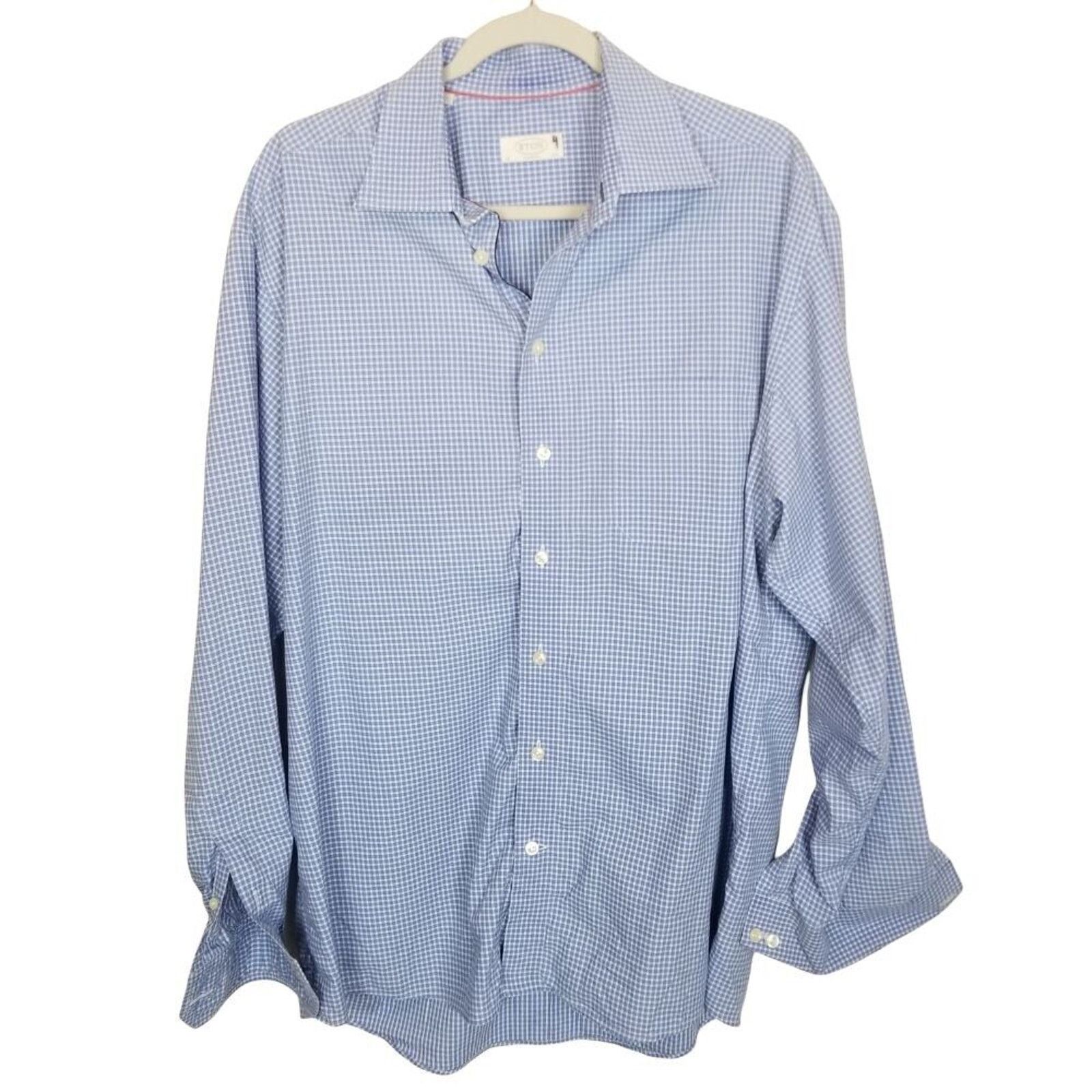 Eton Eton Mens Gingham Dress Shirt Size 44 Classic Formal Career Size US S / EU 44-46 / 1 - 1 Thumbnail