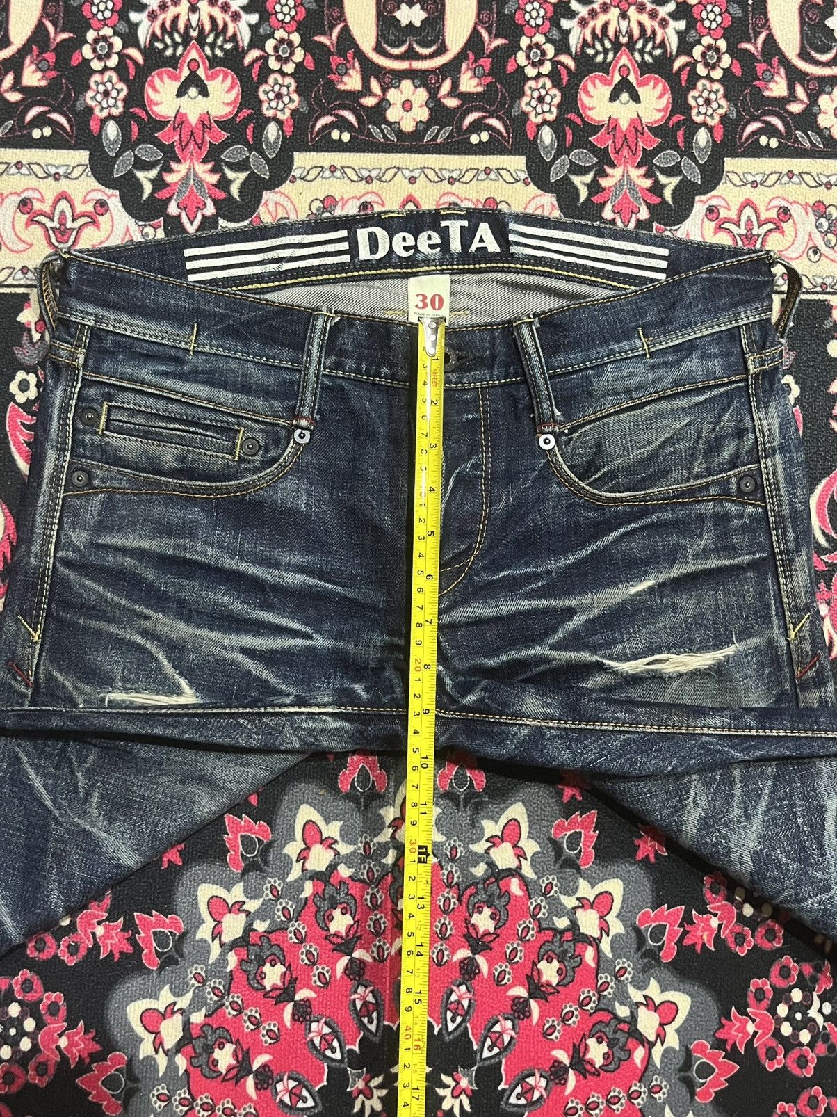 Japanese Brand ⚡️Insane⚡️Vintage Japanese DeeTA Heavy Whisker Selvedge Jeans Size US 30 / EU 46 - 19 Thumbnail