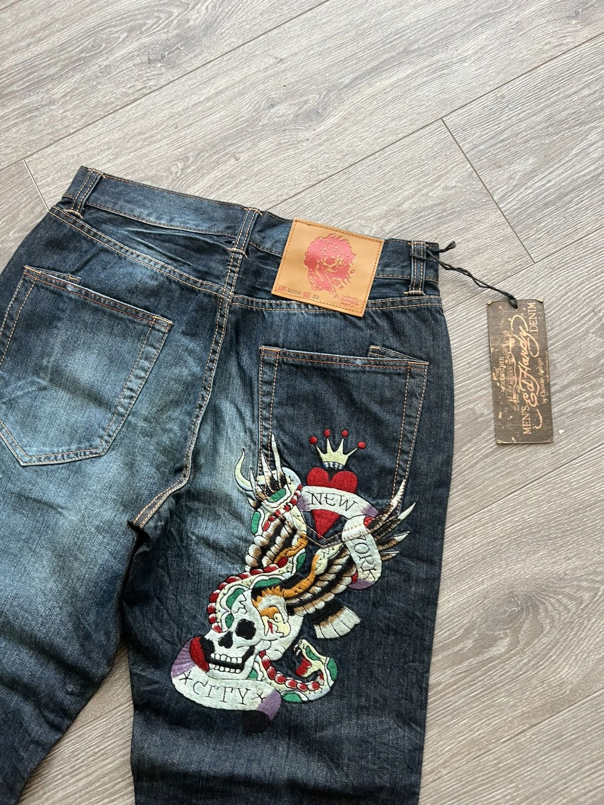 Ed Hardy Vintage Ed Hardy Jeans by Christian Audigier Denim Pants Y2K Size US 32 / EU 48 - 5 Thumbnail