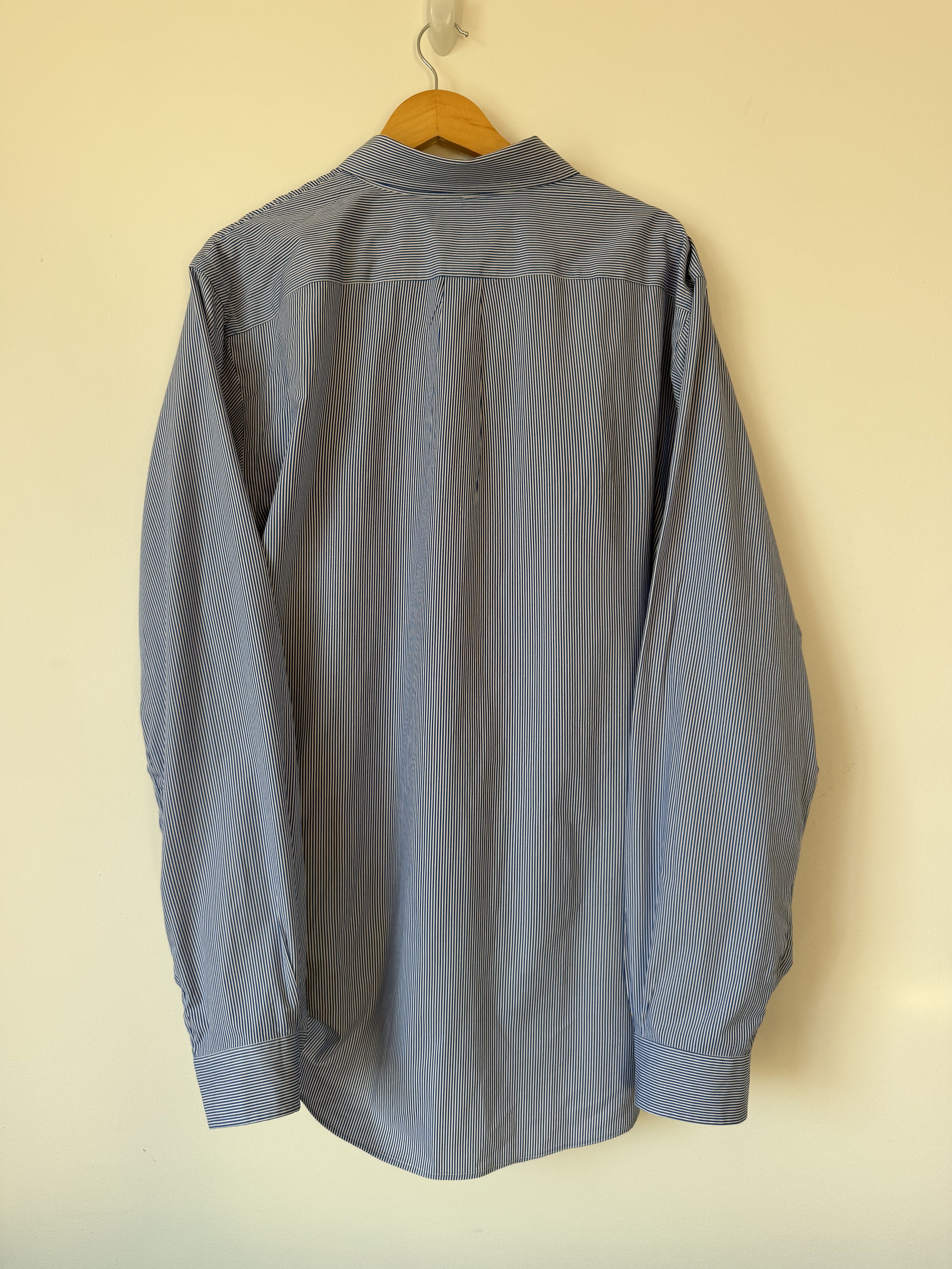 Polo Ralph Lauren Polo Classic Fit Blue Stripe Button Down Shirt XL 17.5 Size US XL / EU 56 / 4 - 2 Thumbnail
