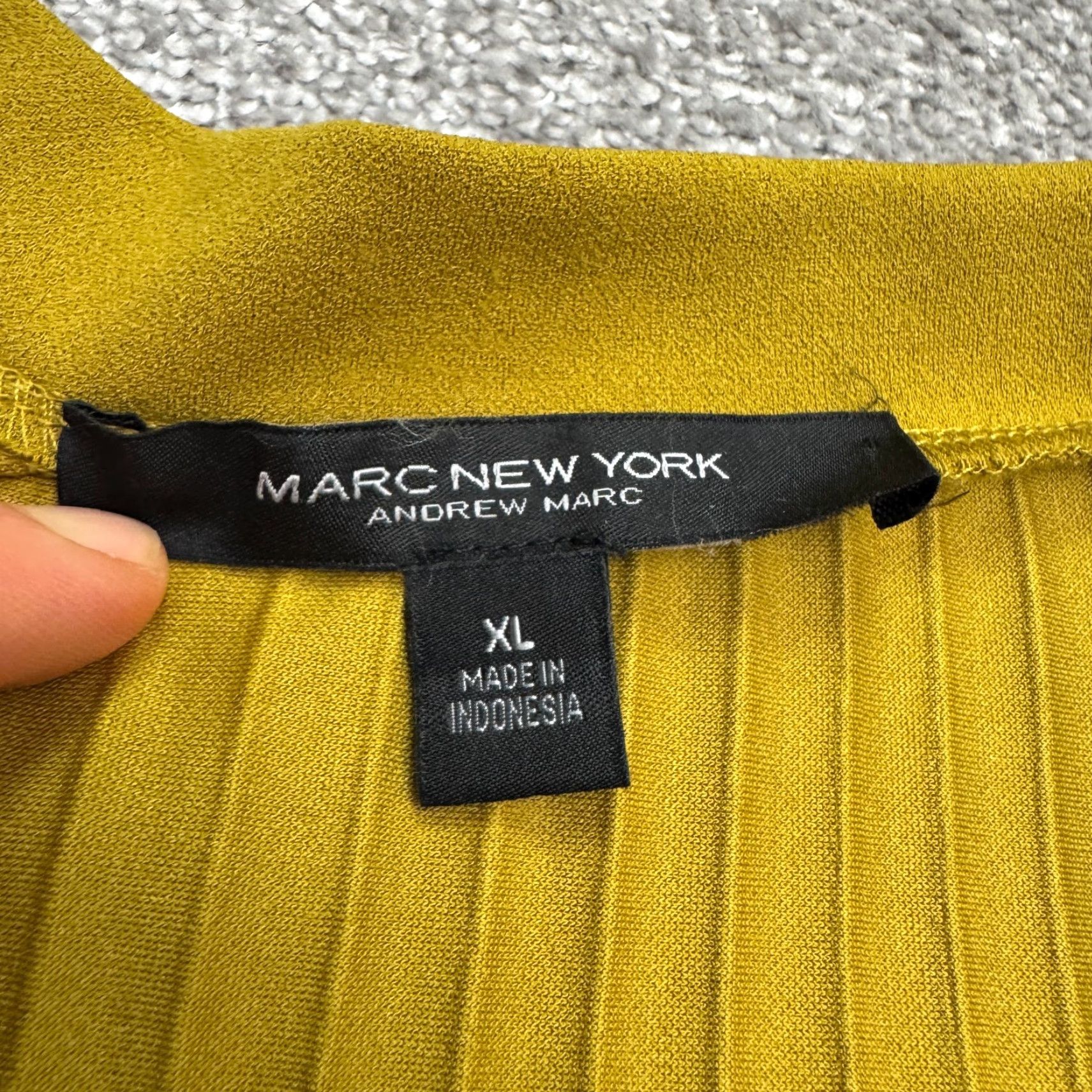 Andrew Marc Marc New York Andrew Marc Cardigan Sweater Womens XL Mustard Ribbed Open Front Size XL / US 12-14 / IT 48-50 - 5 Thumbnail