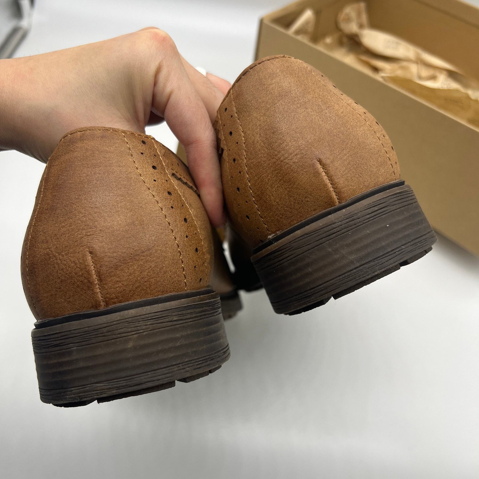 Other Frye and Co. Mens Grant Cognac Oxford Shoes Brown Dress Size US 12 / EU 45 - 5 Thumbnail