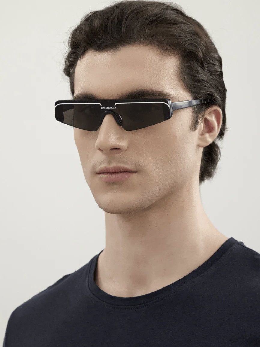 Balenciaga Balenciaga Skiny Ski Sunglasses BB0003S-001 Size ONE SIZE - 10 Thumbnail