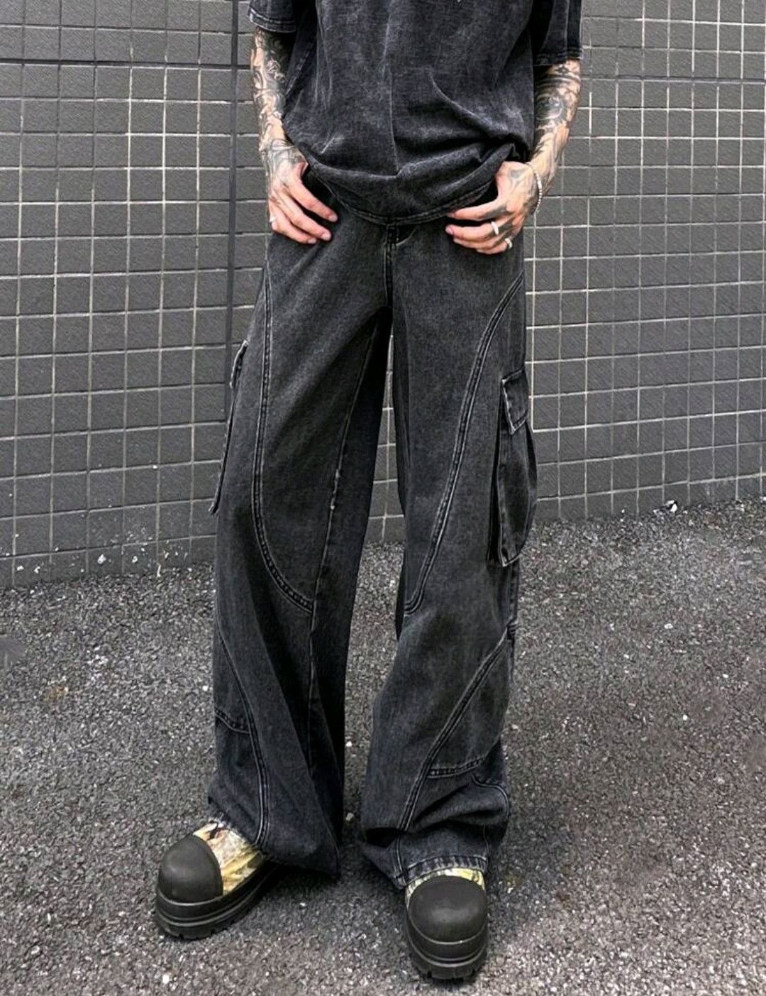 Japanese Brand × Jean × Vintage Baggy Loose Vintage Y2K Jeans Size US 31 - 5 Thumbnail