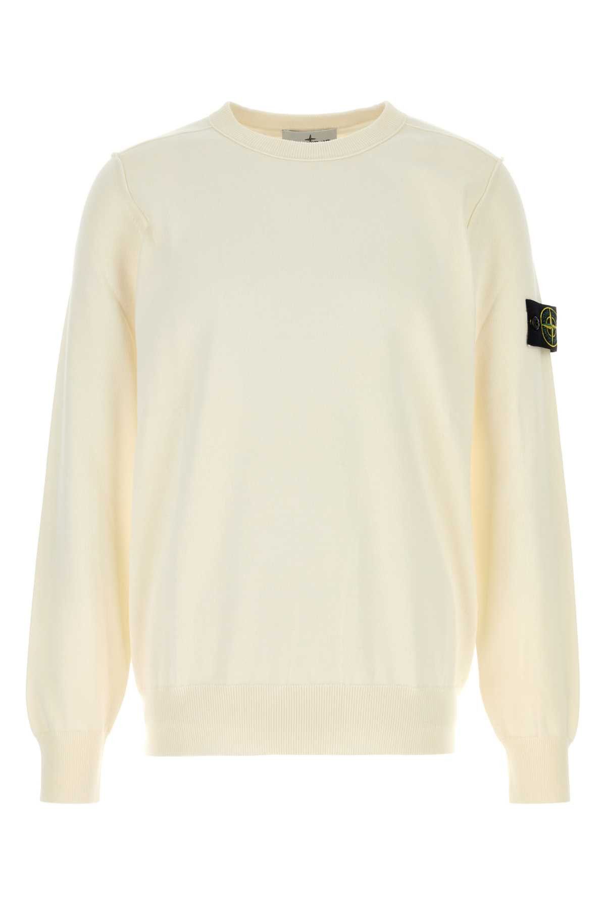 Stone Island Ivory Cotton Sweater Size US XL / EU 56 / 4 - 1 Thumbnail