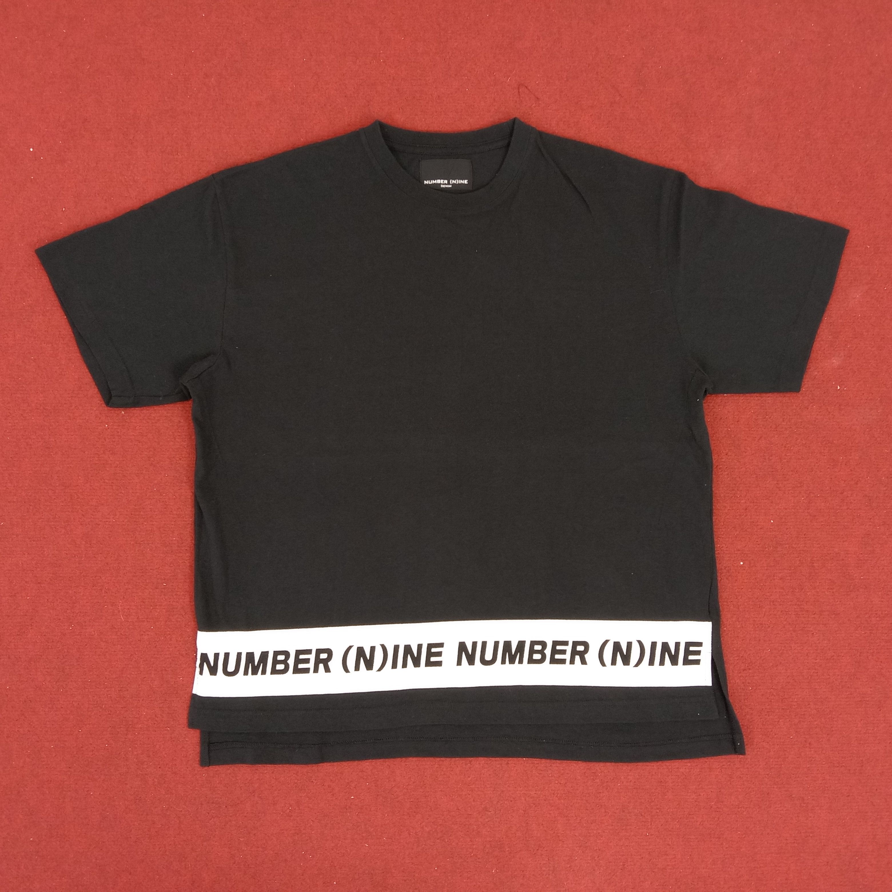 Japanese Brand × Number (N)ine × Vintage Number Nine Japanese Brand Spell Out Rare Design Tshirt Size US XL / EU 56 / 4 - 1 Thumbnail
