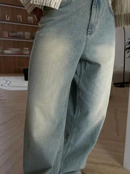 Jean × Vintage Straight Leg Vintage 90s Jeans Denim Size US 32 / EU 48 - 4 Thumbnail