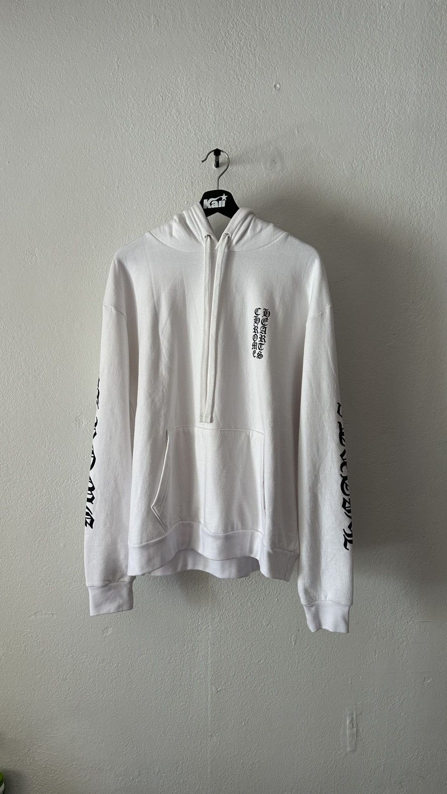 Chrome Hearts Chrome Hearts White Vertical Logo Hoodie Size US M / EU 48-50 / 2 - 1 Thumbnail