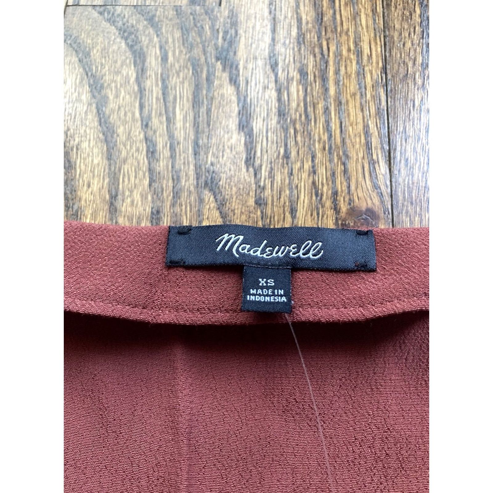 Madewell Madewell Dress Womens XS Red Ruffle Sleeve Easy Lightweight Viscose NWT AL276 Size XS / US 0-2 / IT 36-38 - 4 Thumbnail