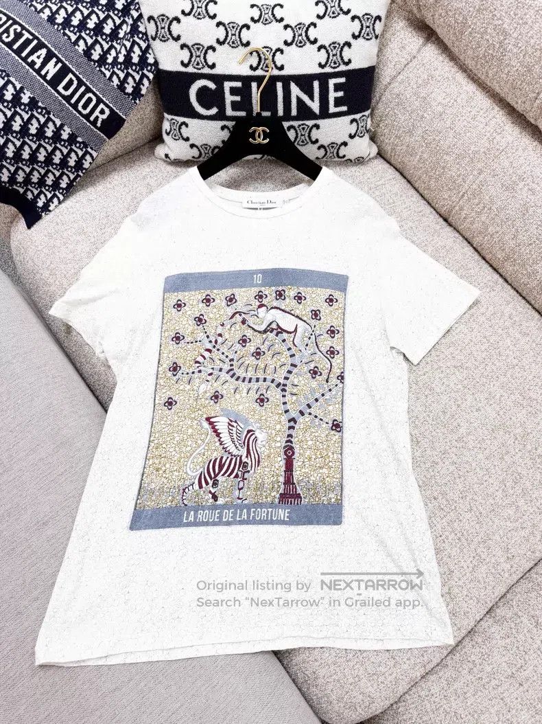 Dior Dior White short-sleeved T-shirt Size M / US 6-8 / IT 42-44 - 2 Thumbnail