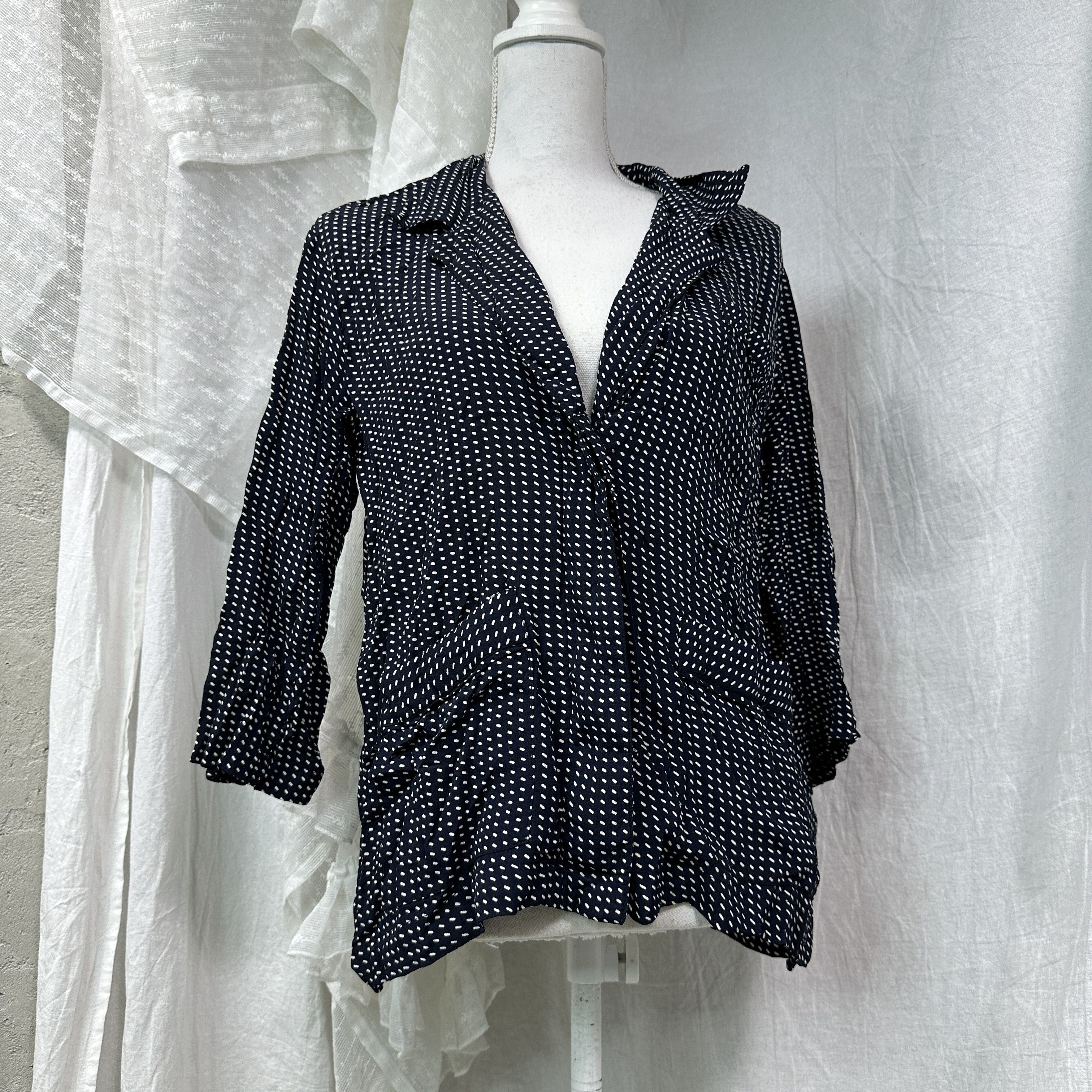 Vintage Vintage Avant Garde Viscose Elegant Nue Notes Shirt 00s Size L / US 10 / IT 46 - 6 Thumbnail