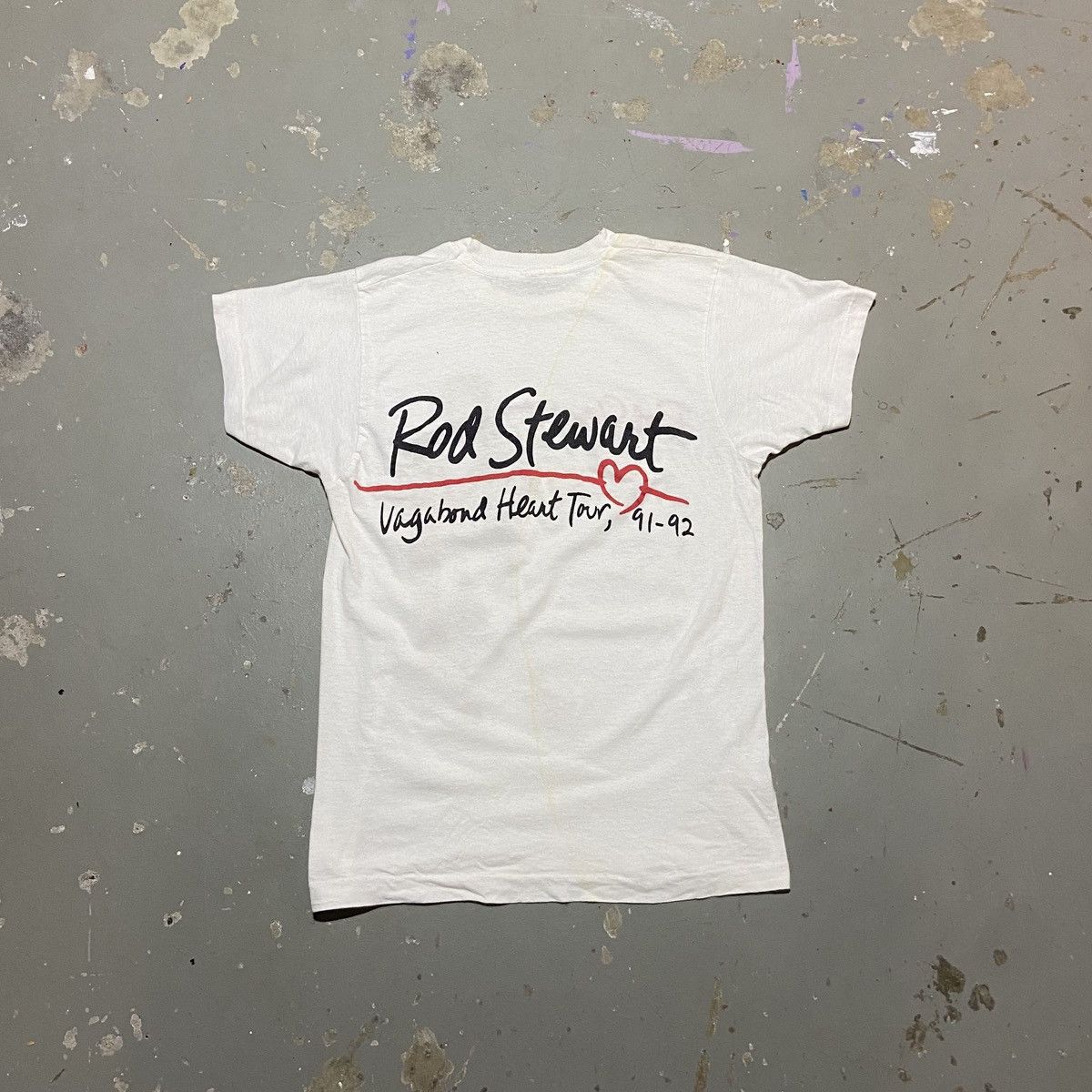 Vintage Vintage Rod Stewart Vagabonds Heart Tour 1991 - 92 Tour Tee Size US S / EU 44-46 / 1 - 2 Thumbnail