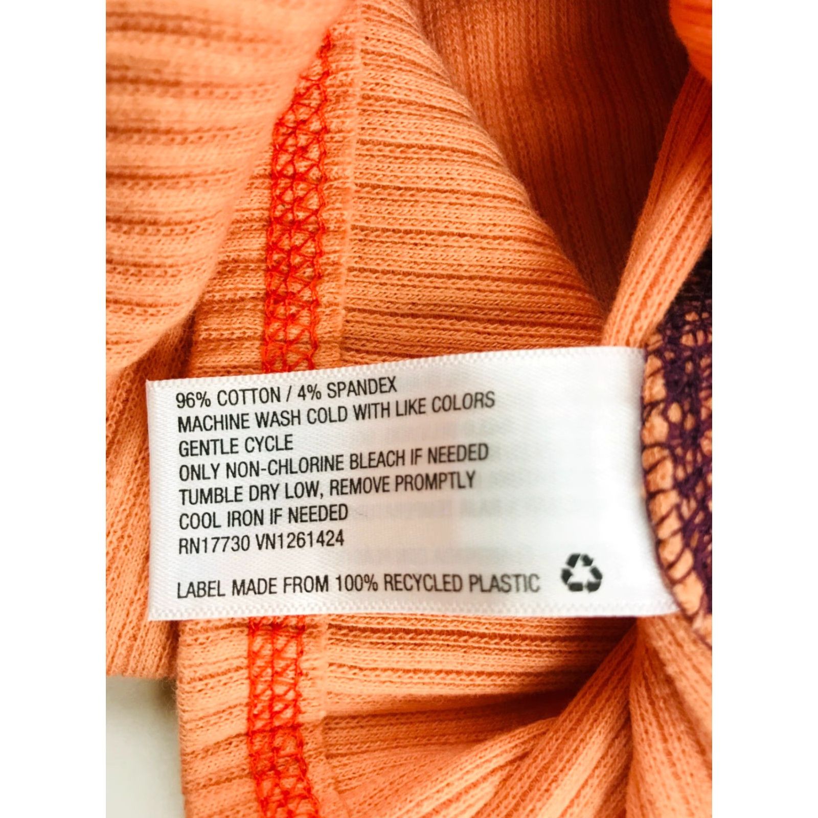 Vintage Wild Fable Cropped Shirt Juniors XL Peach Orange Long Sleeve Boat Neck NWT Womens T-Shirt Size XL / US 12-14 / IT 48-50 - 7 Thumbnail