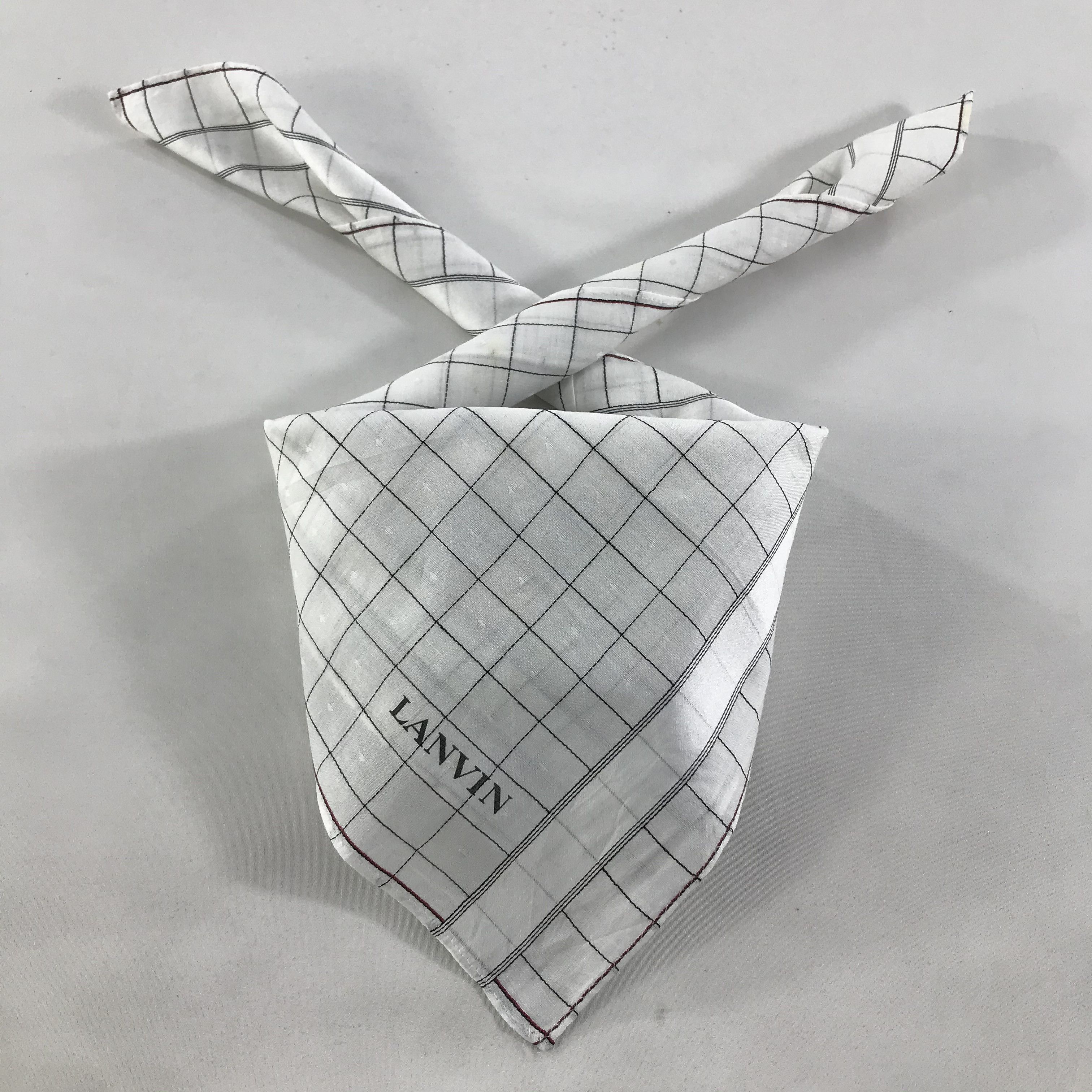Lanvin × Vintage Lanvin Bandana / Handkerchief / Neckerchief - S1398 Size ONE SIZE - 3 Thumbnail
