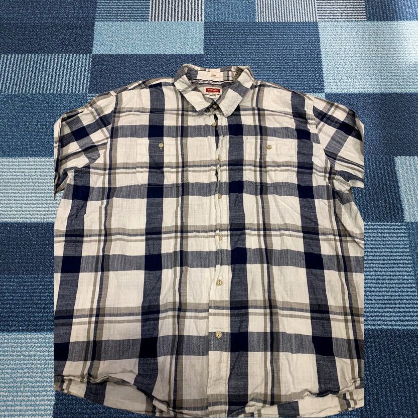 Wrangler VINTAGE Wrangler Indigo Lightweight Button-Up Shirt? Size US XXL / EU 58 / 5 - 1 Thumbnail