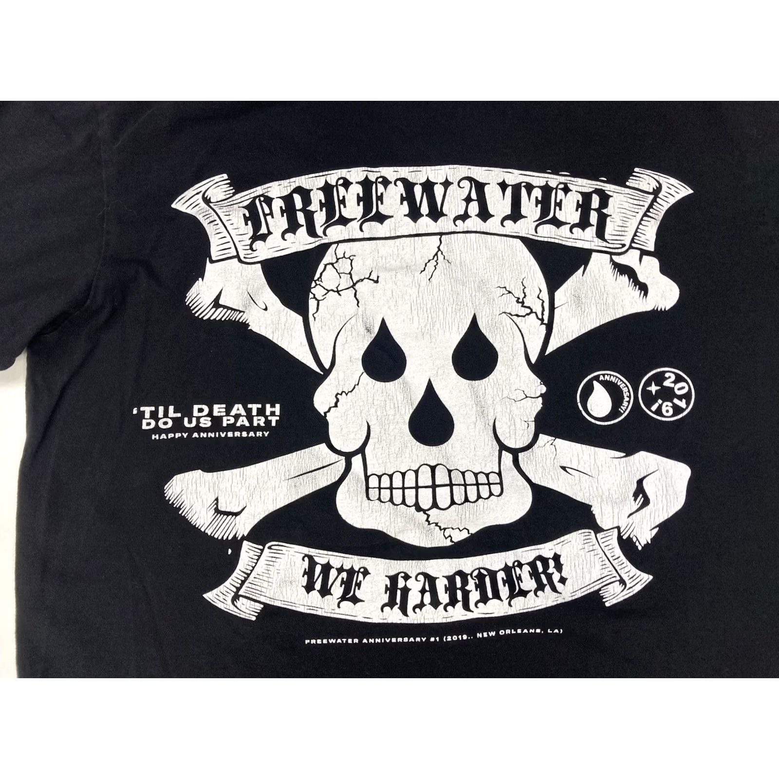 Vintage Freewater Skull Graphic T-shirt Men Medium Black Short Sleeve Size US M / EU 48-50 / 2 - 2 Thumbnail
