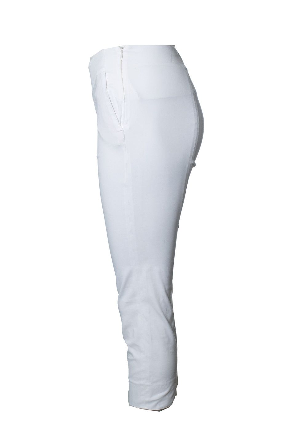 Loro Piana Loro Piana, white cropped linen capri pantalon Size 27" / US 4 / IT 40 - 4 Thumbnail