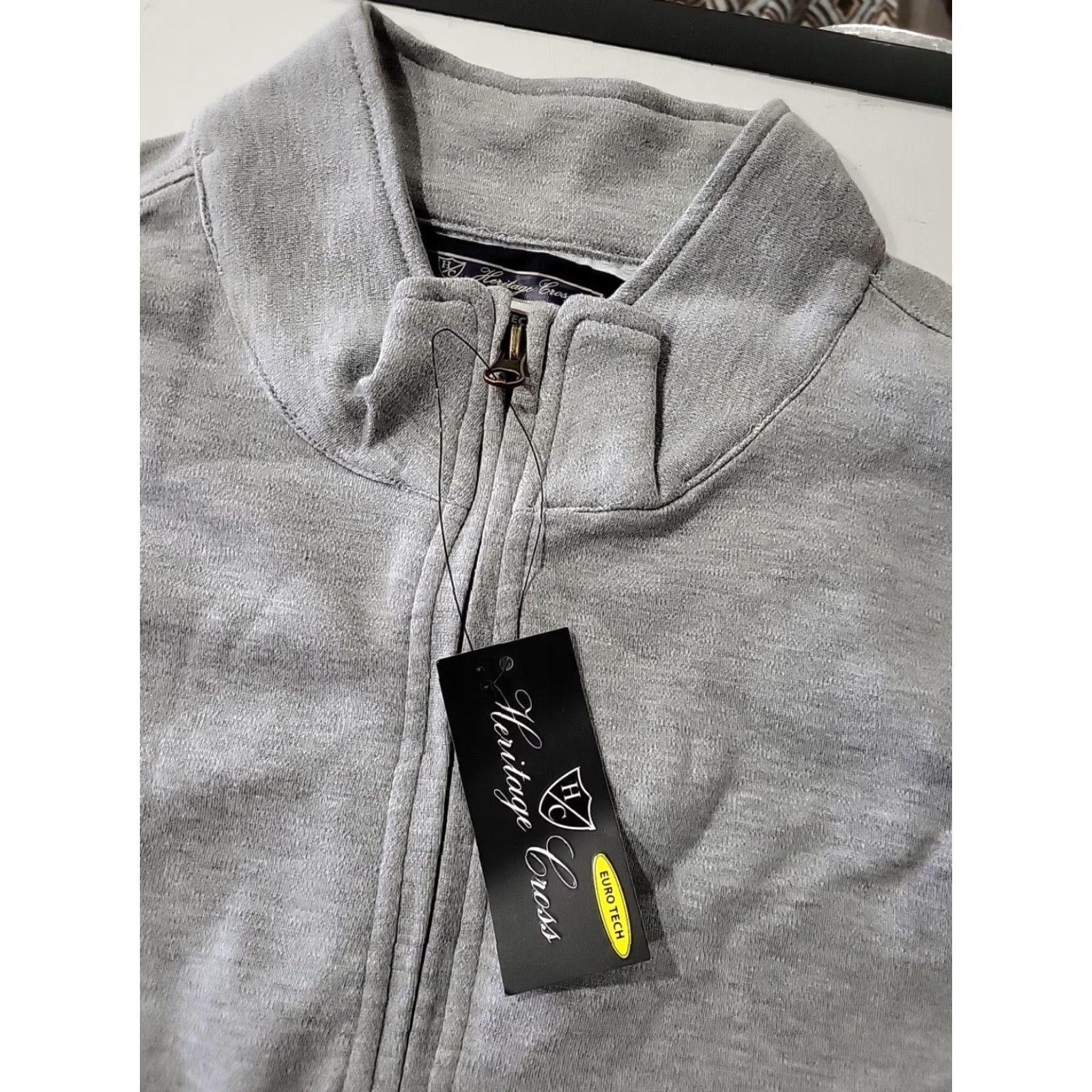 Vintage Heritage Cross Vest Mens 1/4 Zip Cotton Gray XL 50" Chest NWT Size US XL / EU 56 / 4 - 2 Thumbnail