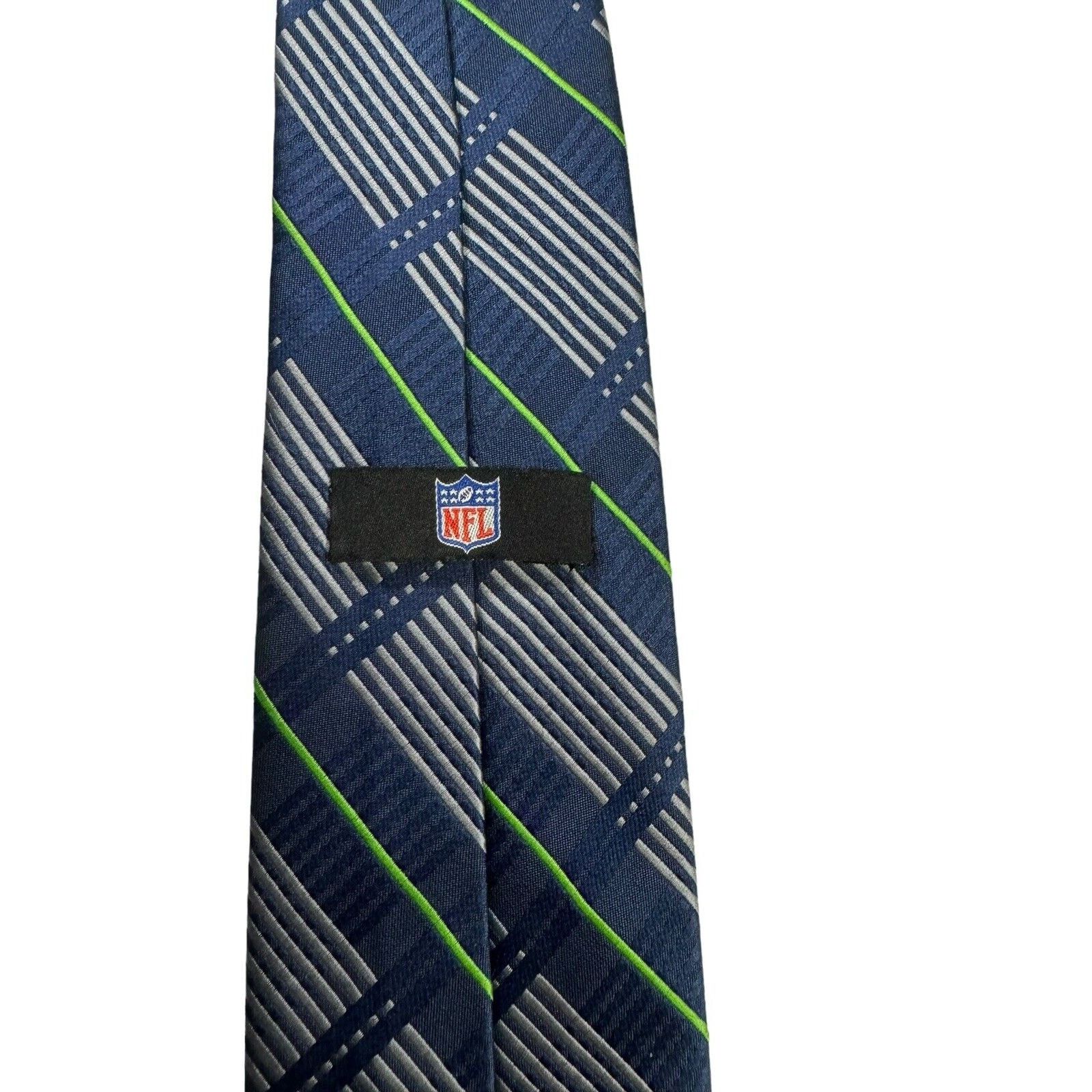 NFL NFL Seattle Seahawks Striped Embroidered Mascot Necktie Size ONE SIZE - 4 Thumbnail