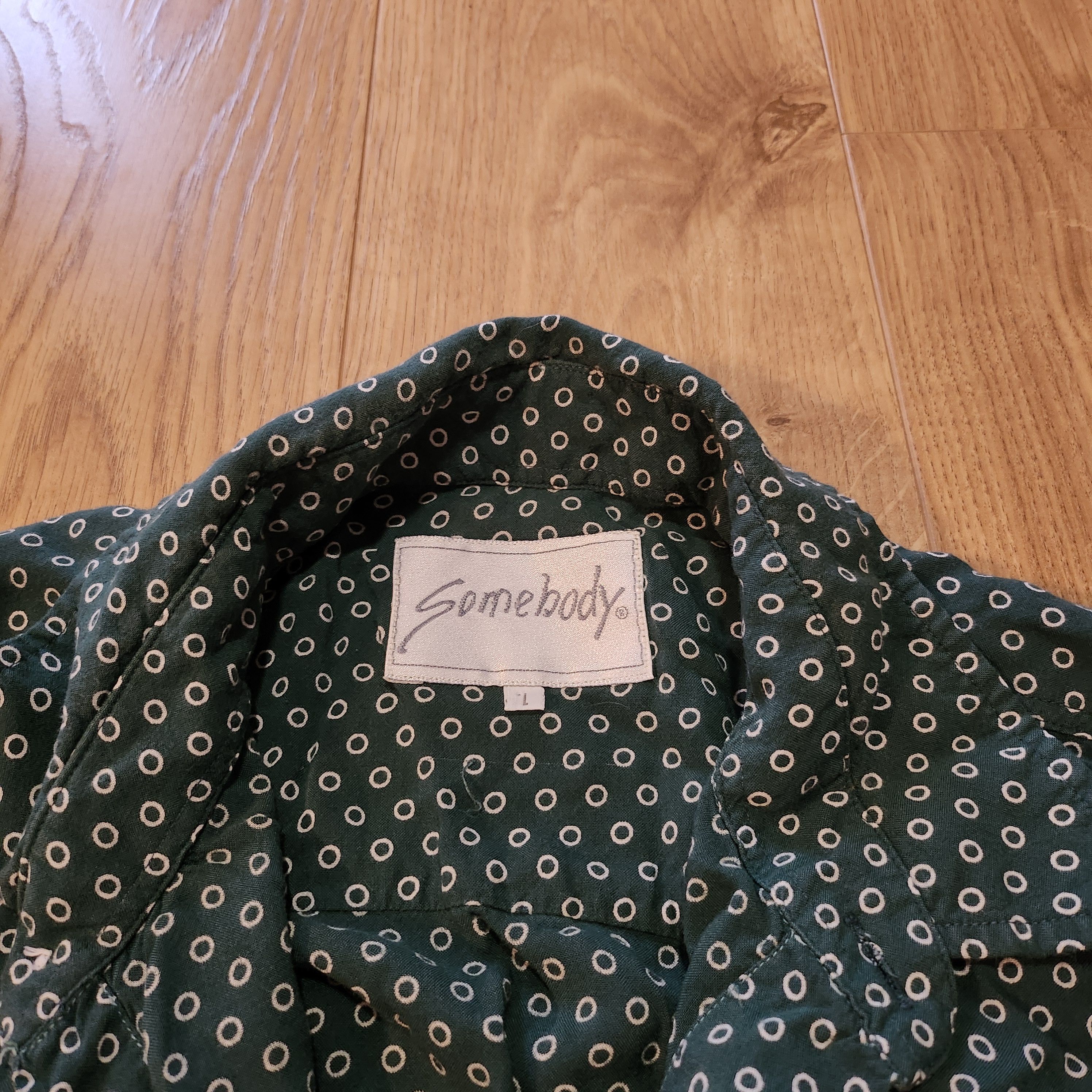 Other × Vintage 80's Green Circles Shirt Size US L / EU 52-54 / 3 - 4 Thumbnail