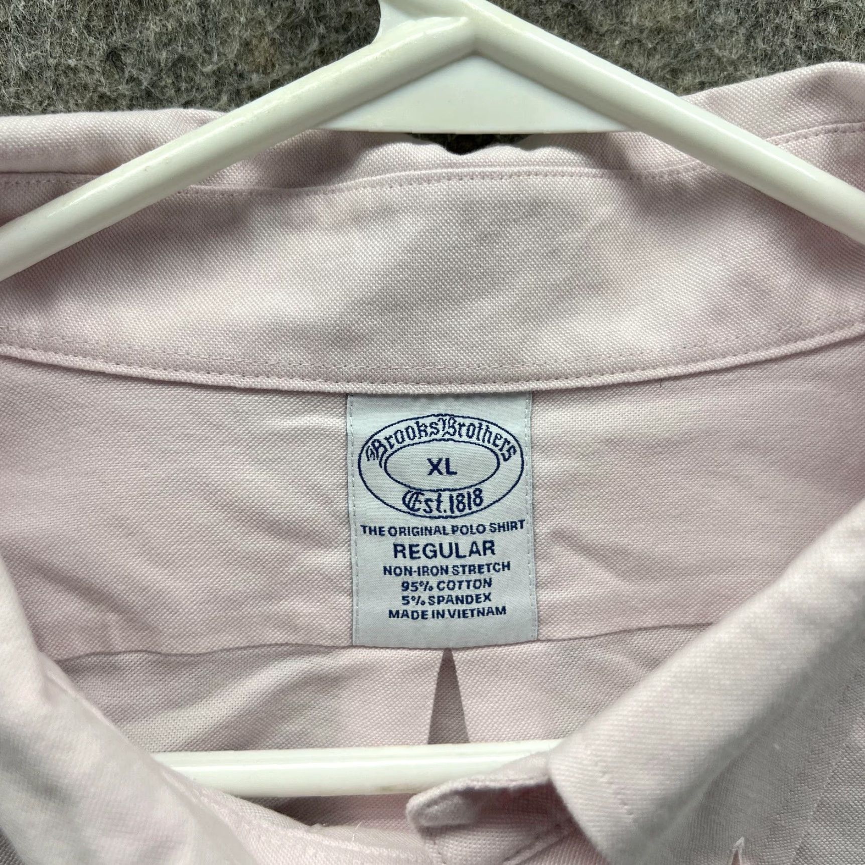 Brooks Brothers Brooks Brothers Shirt Mens XL Pink Non Iron Stretch Button-Down Logo Oxford Shirts Size US XL / EU 56 / 4 - 7 Thumbnail