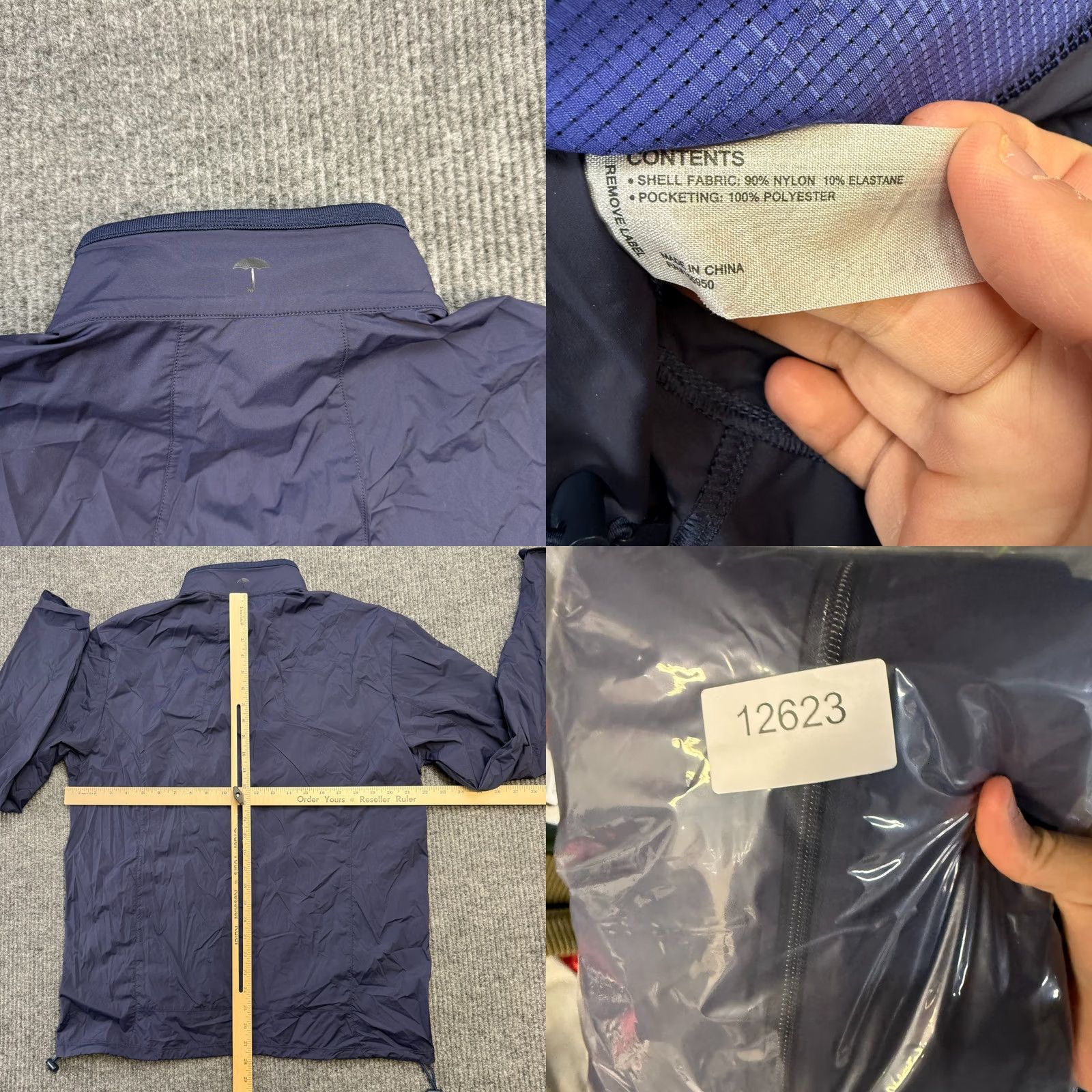 Vintage Greyson Jacket Men L Navy Blue Lightweight Windproof Packable Windbreaker Pockets Zip Regular Short Sleeve Stl N/A Size US L / EU 52-54 / 3 - 8 Thumbnail